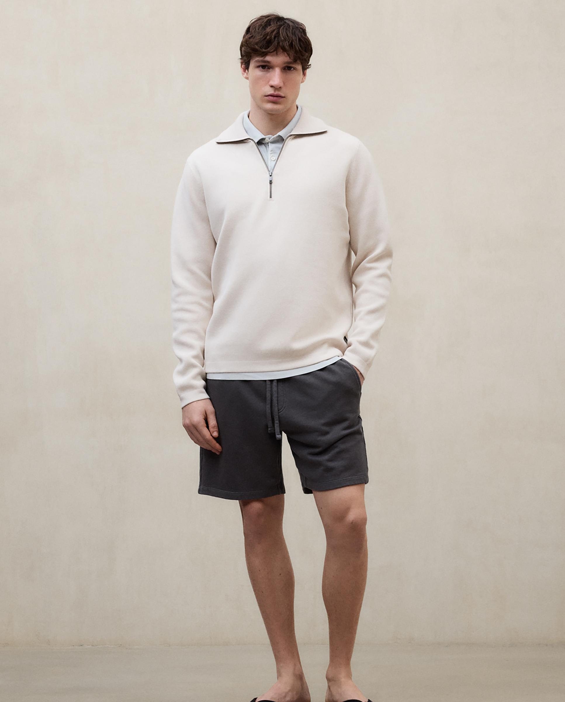 Jersey de hombre de cuello alto con cremallera - Ecoalf - Beige Beige-1