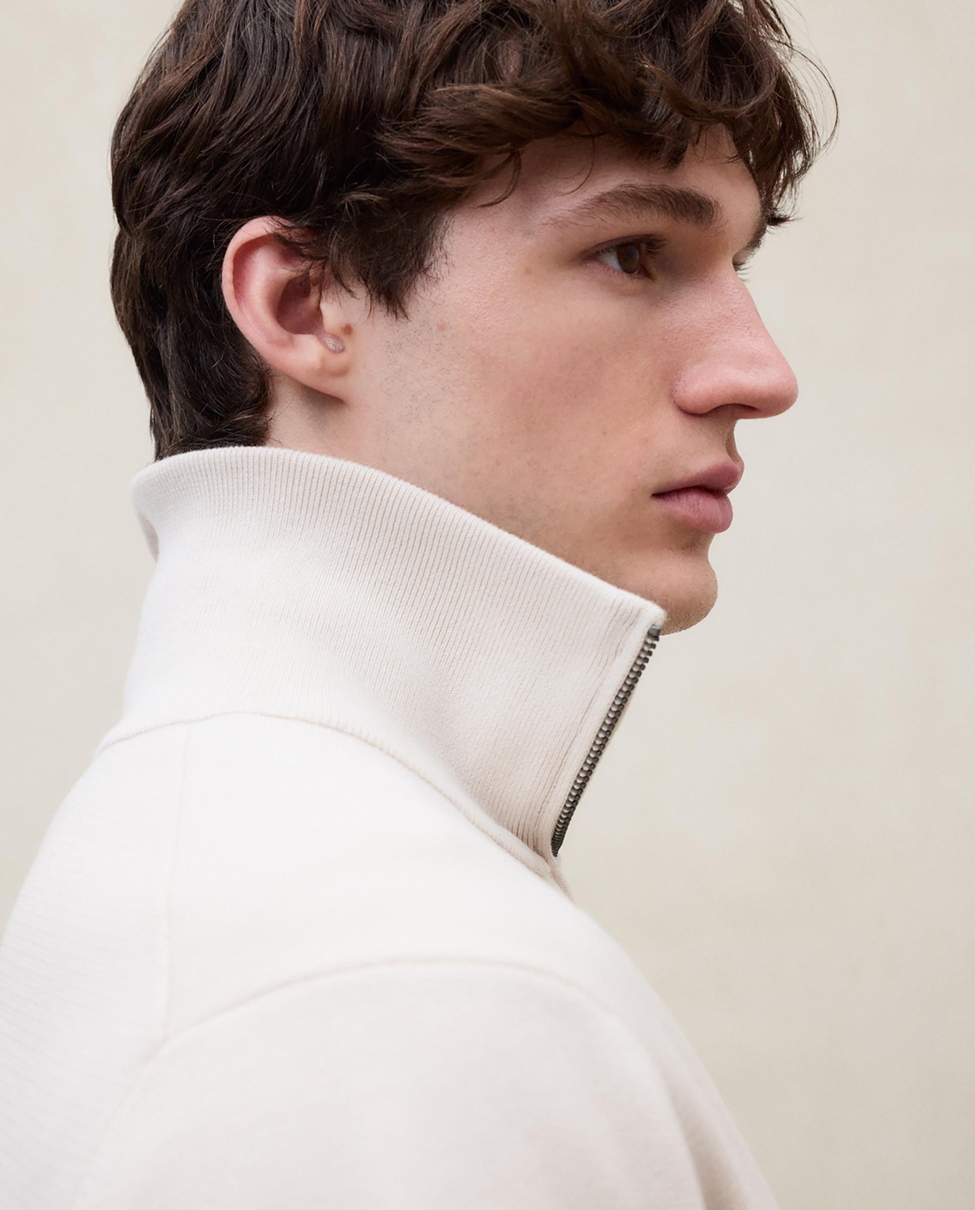 Jersey de hombre de cuello alto con cremallera - Ecoalf - Beige Beige-3