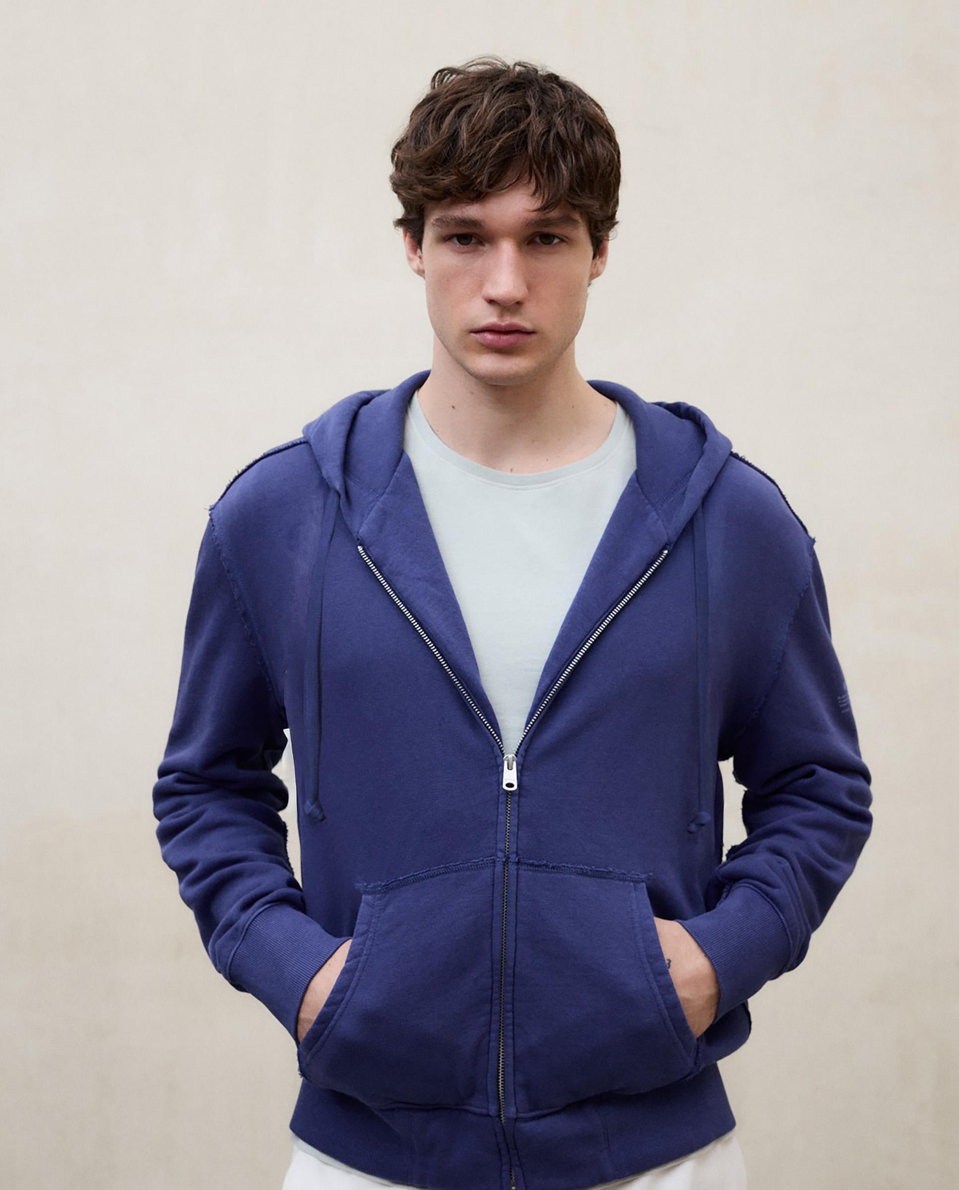 Ecoalf - Sudadera con cremallera de hombre con capucha de algodón.