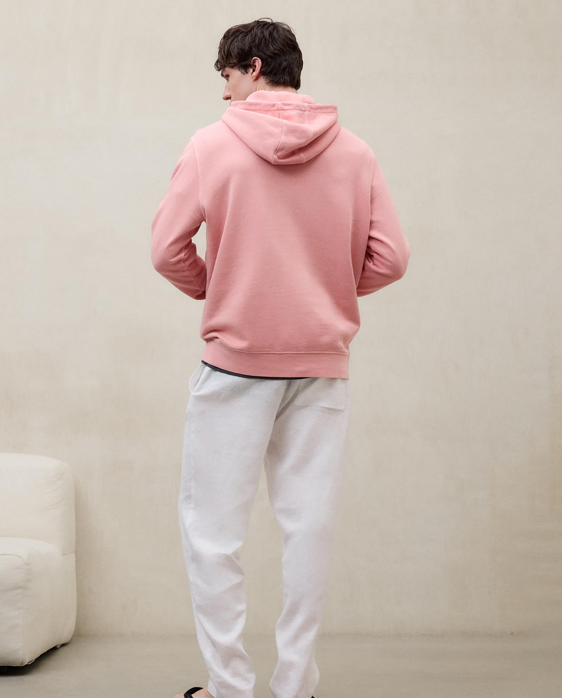 Sudadera con capucha de hombre con bolsillo canguro - Ecoalf - Rosa Rosa-2