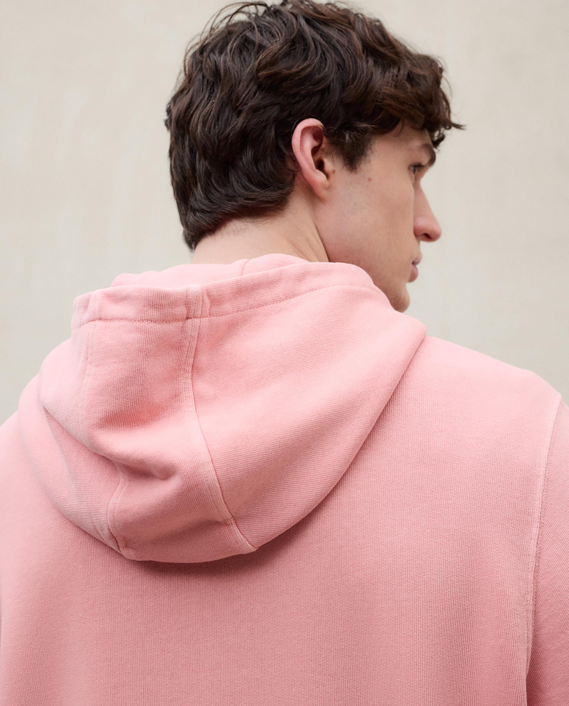 Sudadera con capucha de hombre con bolsillo canguro - Ecoalf - Rosa Rosa-3