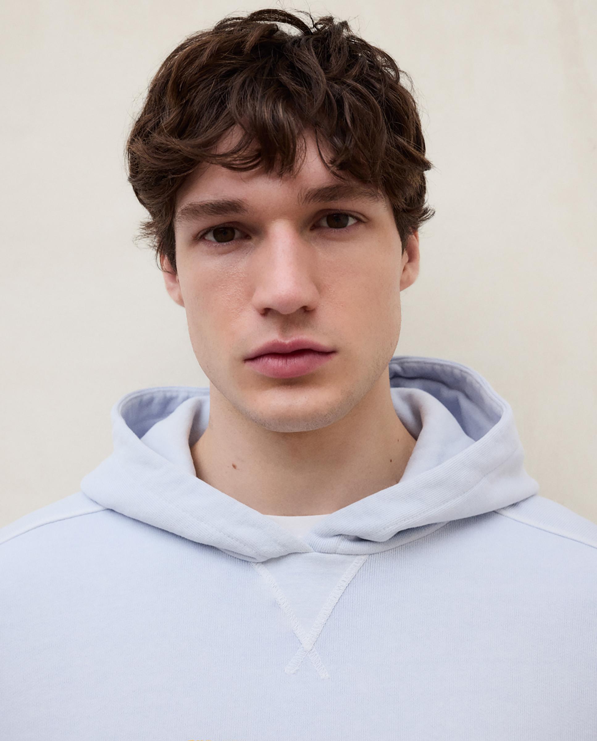 Sudadera con capucha de hombre con bolsillo canguro - Ecoalf - Azul claro Azul claro-2