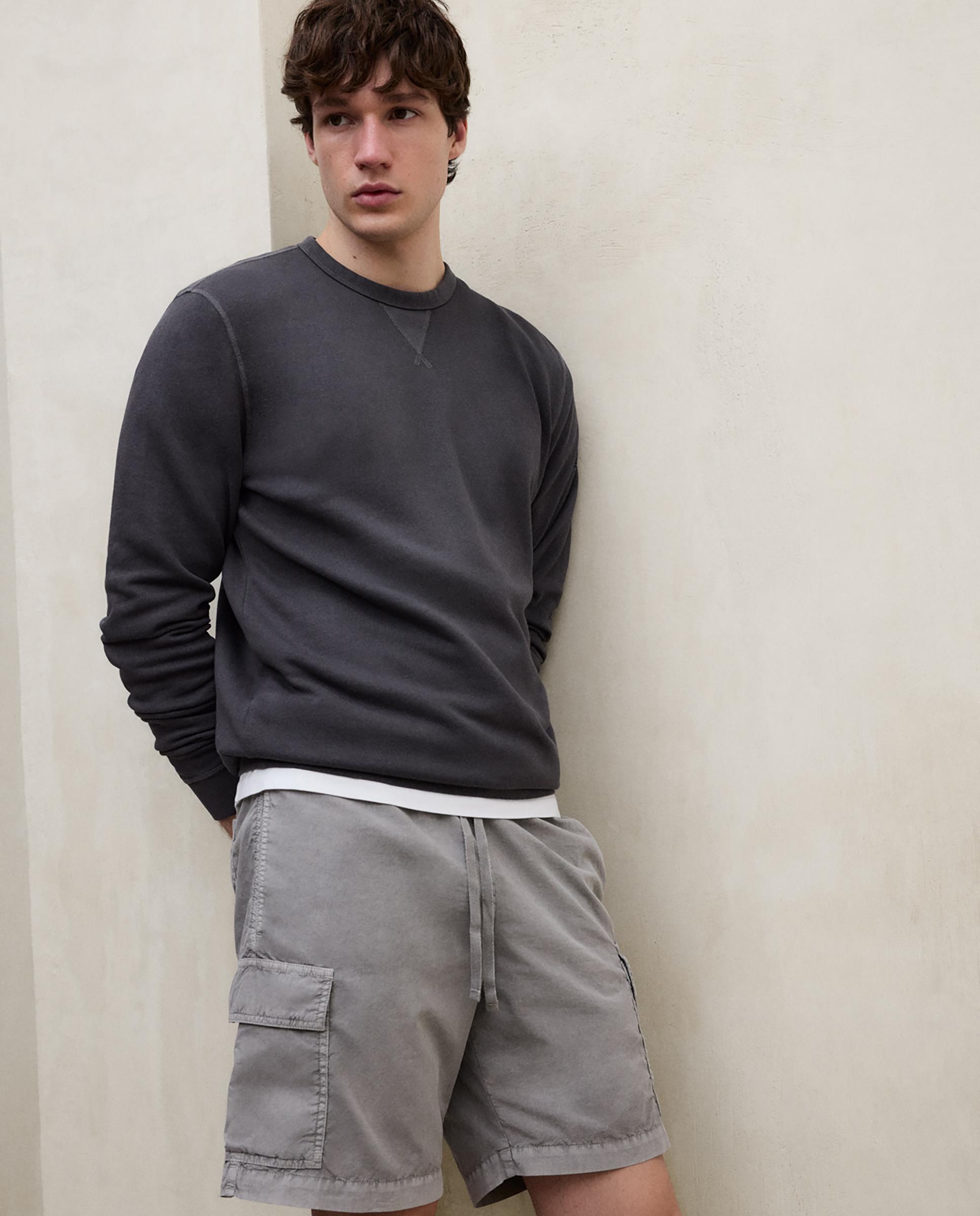 Sudadera sin capucha de hombre de algodón regular fit - Ecoalf - Gris oscuro Gris oscuro-2