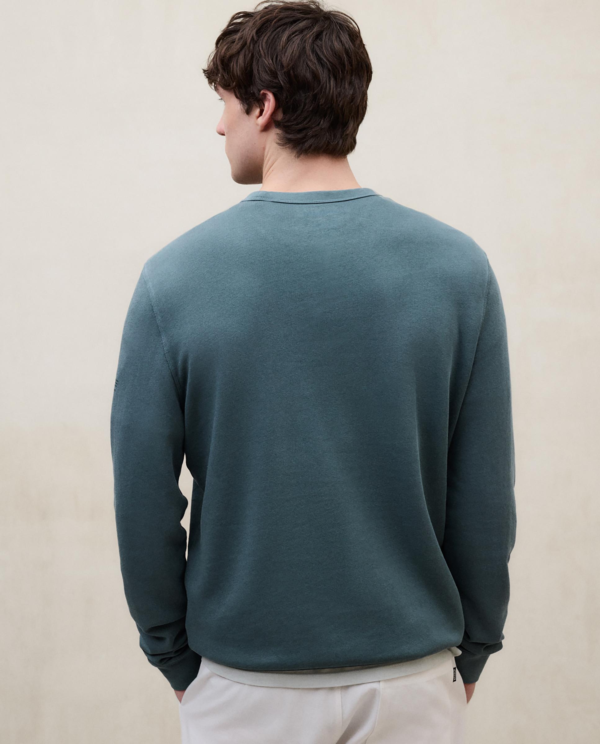 Sudadera sin capucha de hombre de algodón regular fit - Ecoalf - Verde oscuro Verde oscuro-3