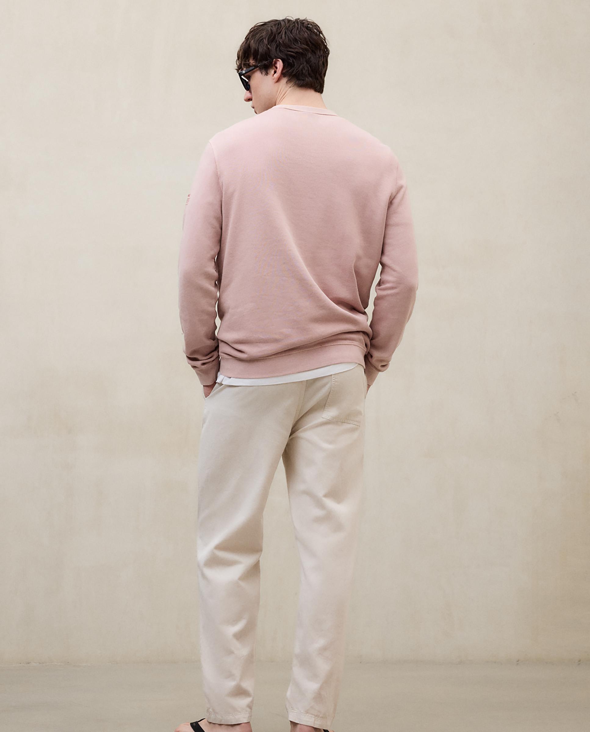 Sudadera sin capucha de hombre de algodón regular fit - Ecoalf - Rosa claro Rosa claro-2