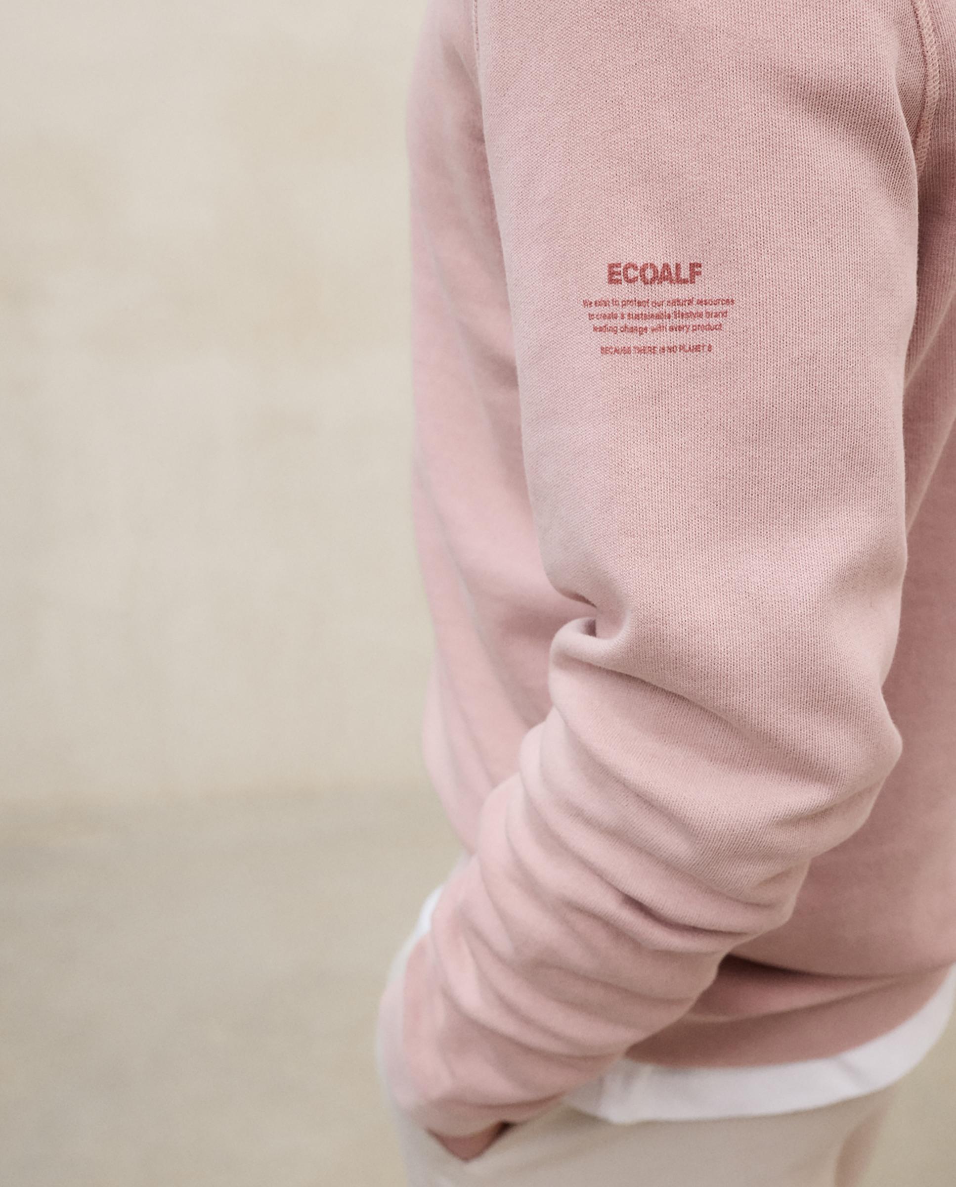 Sudadera sin capucha de hombre de algodón regular fit - Ecoalf - Rosa claro Rosa claro-5