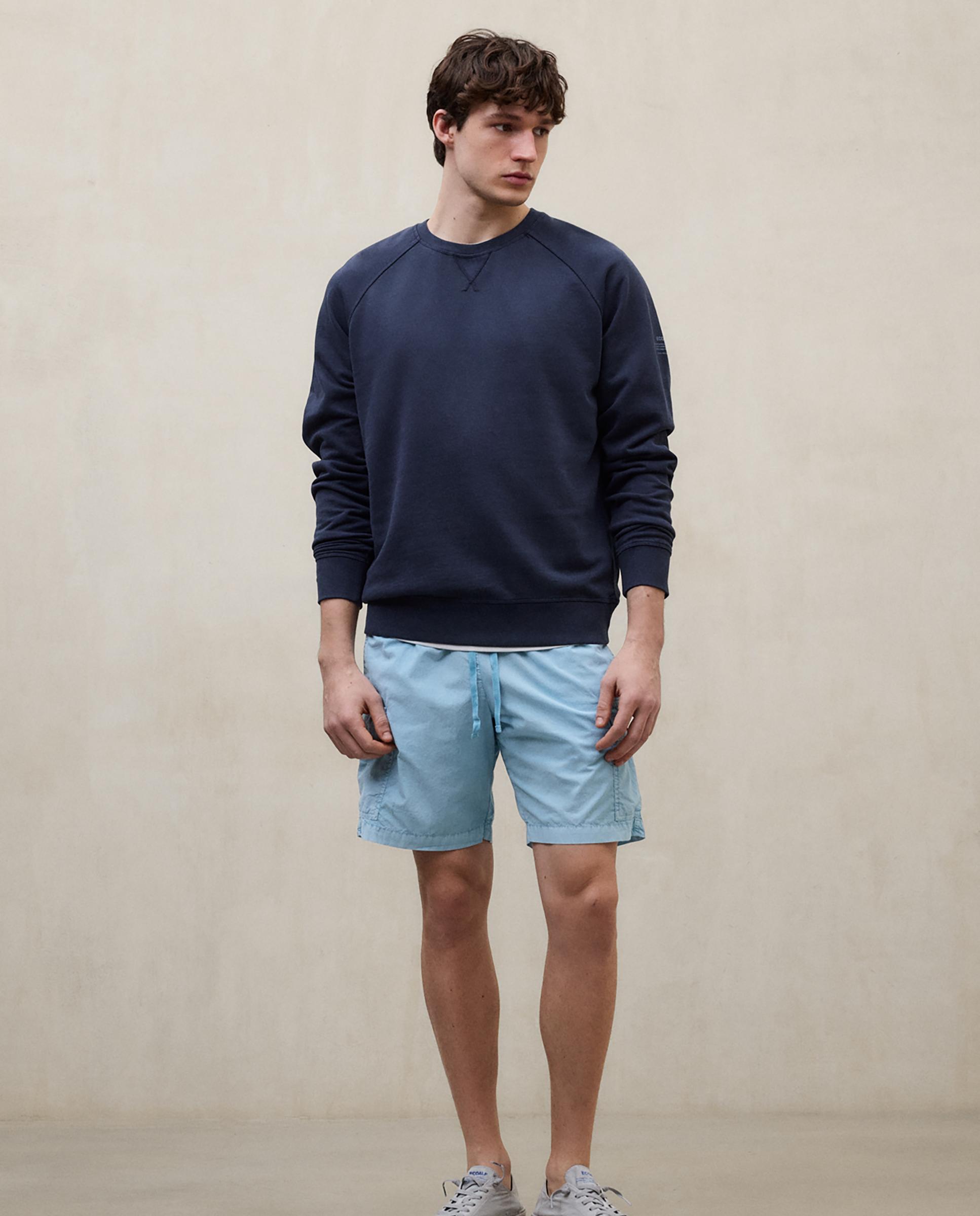Sudadera sin capucha de hombre de algodón regular fit - Ecoalf - Azul marino Azul marino-1
