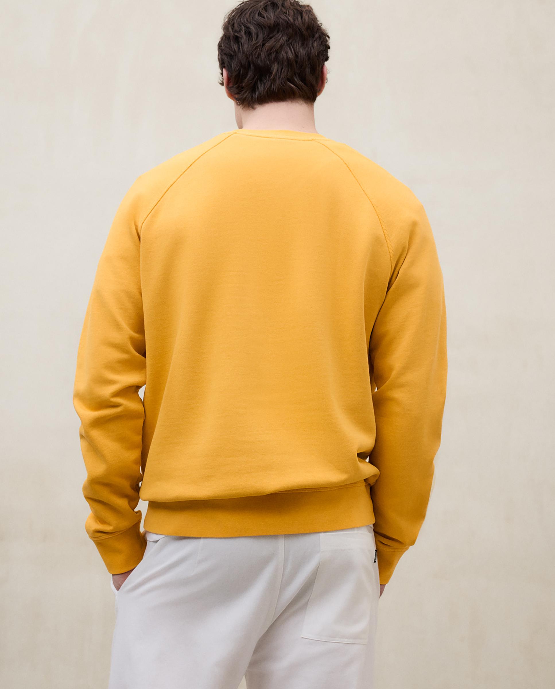 Sudadera sin capucha de hombre de algodón regular fit - Ecoalf - Amarillo Amarillo-5