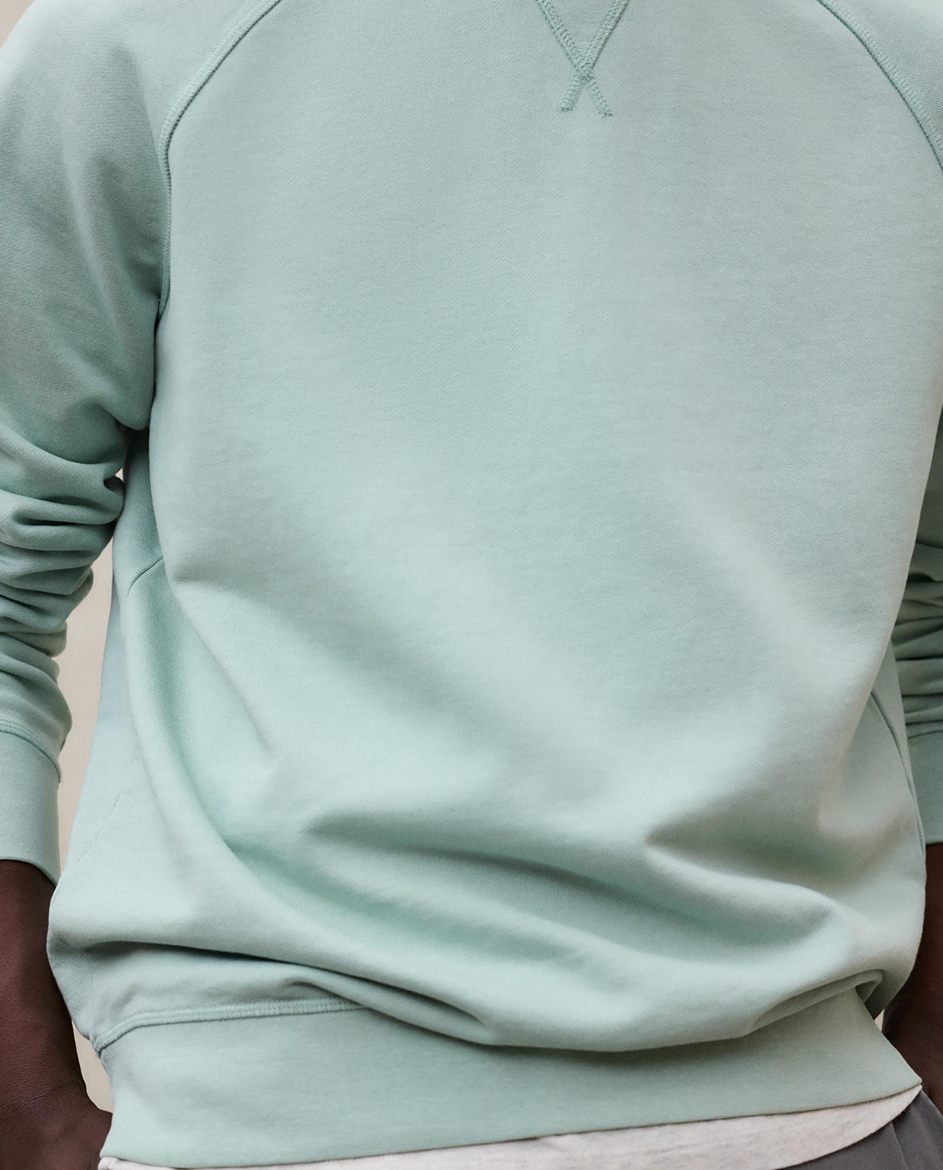 Sudadera sin capucha de hombre de algodón regular fit - Ecoalf - Verde grisáceo Verde grisáceo-2