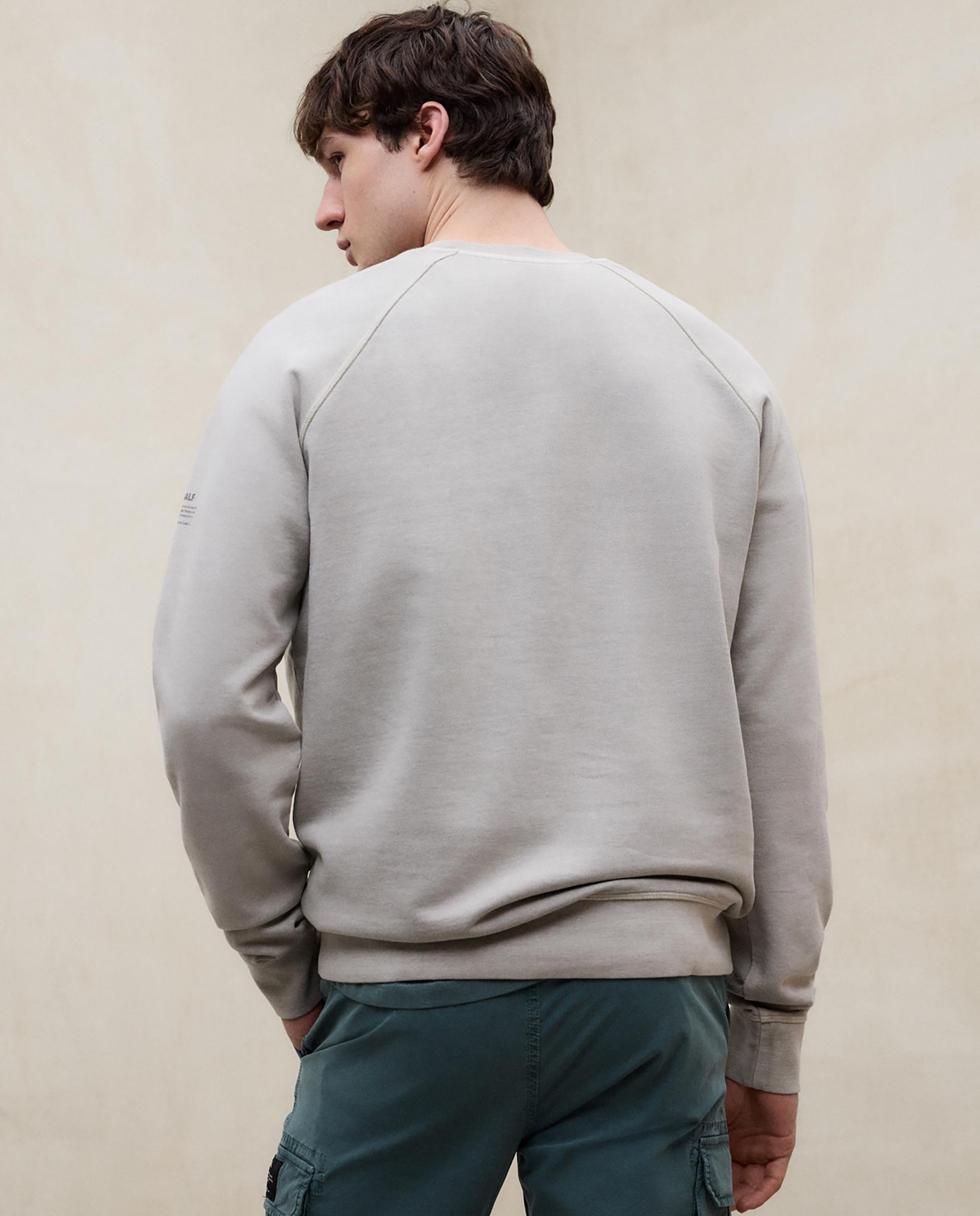 Sudadera sin capucha de hombre de algodón regular fit - Ecoalf - Gris claro Gris claro-2