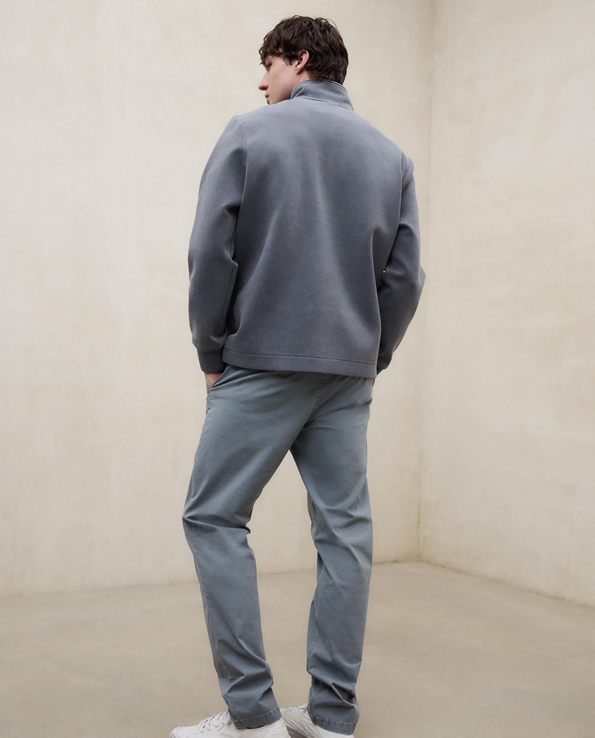 Sudadera sin capucha de hombre con cuello alto y cremallera - Ecoalf - Gris oscuro Gris oscuro-4