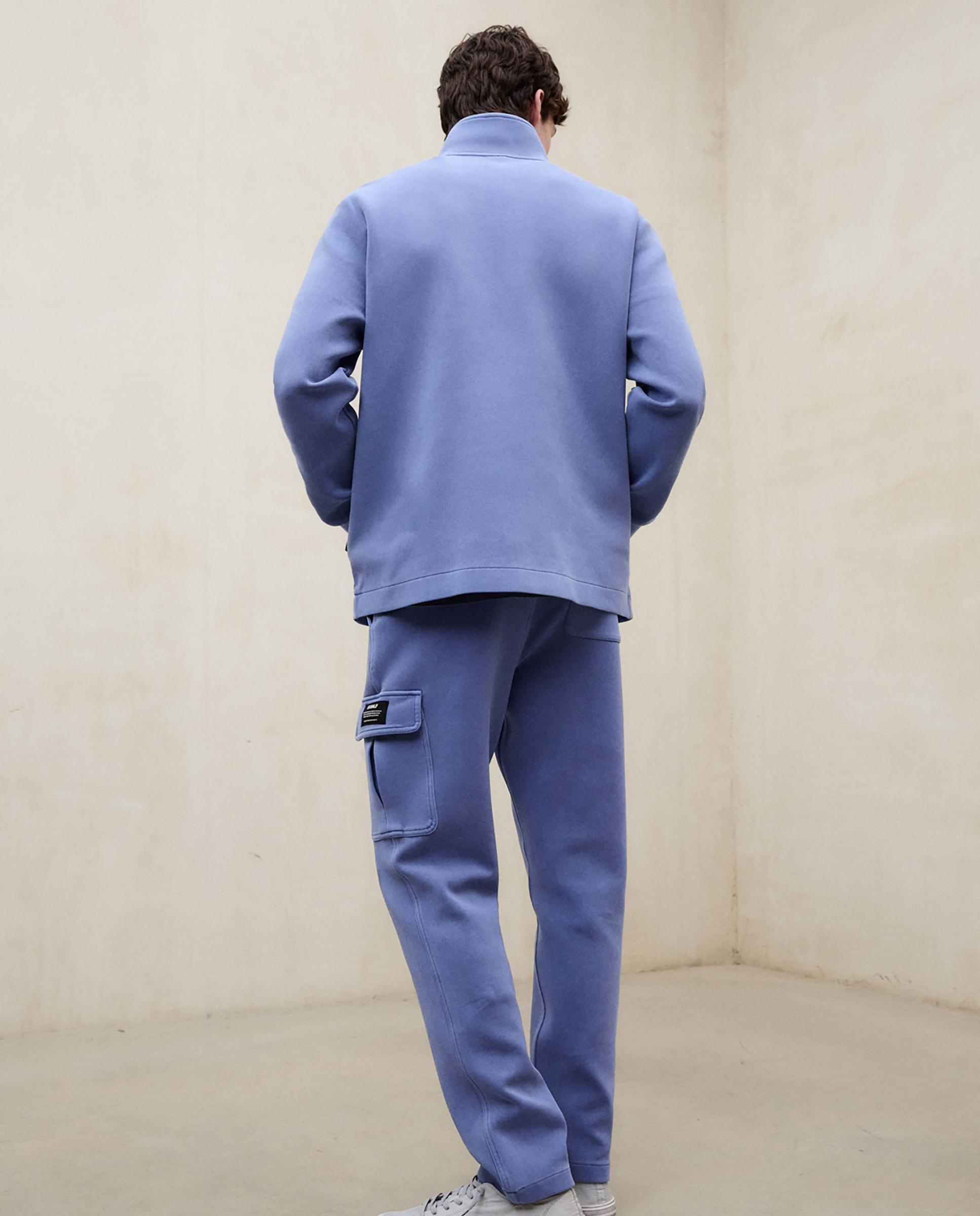 Sudadera sin capucha de hombre con cuello alto y cremallera - Ecoalf - Azul celeste Azul celeste-4