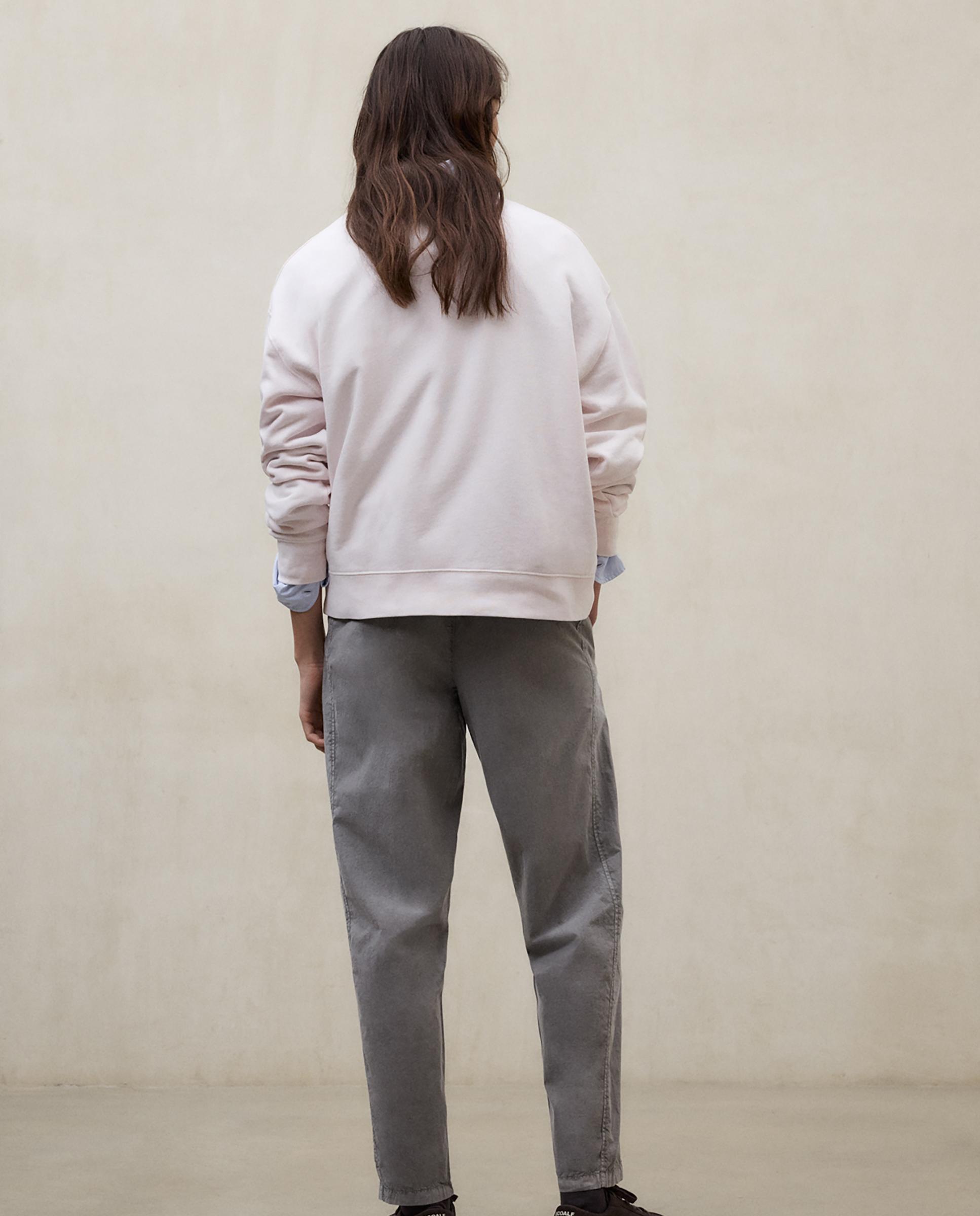 Sudadera de mujer con corte holgado y cuello redondo - Ecoalf - Rosa claro Rosa claro-5