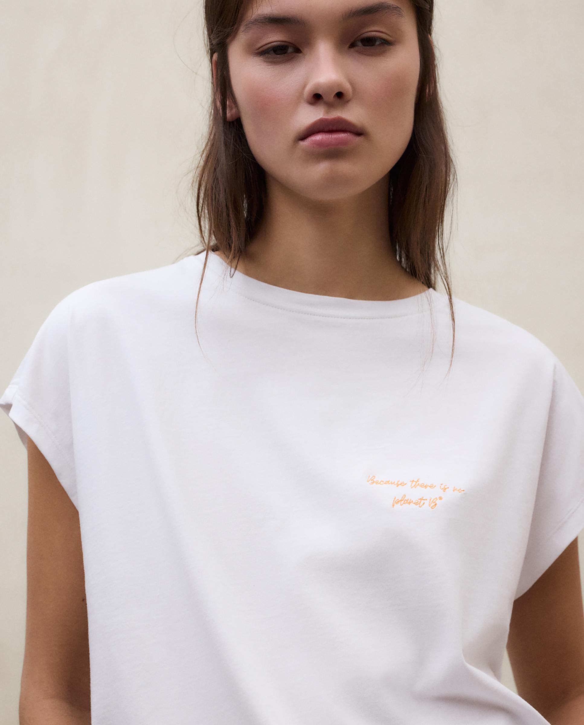 Camiseta de mujer de manga corta de algodón - Ecoalf - Blanco Blanco-2