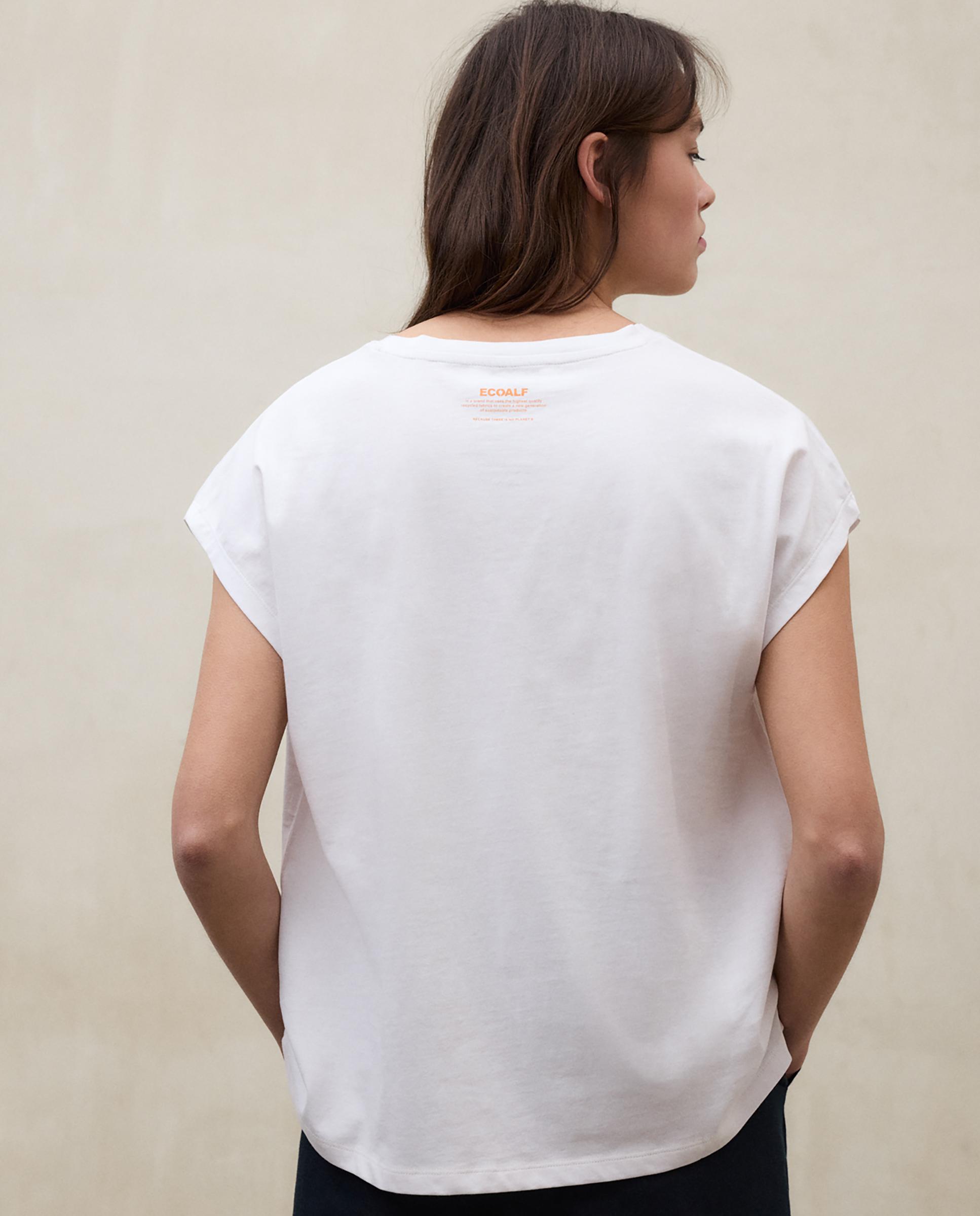 Camiseta de mujer de manga corta de algodón - Ecoalf - Blanco Blanco-4