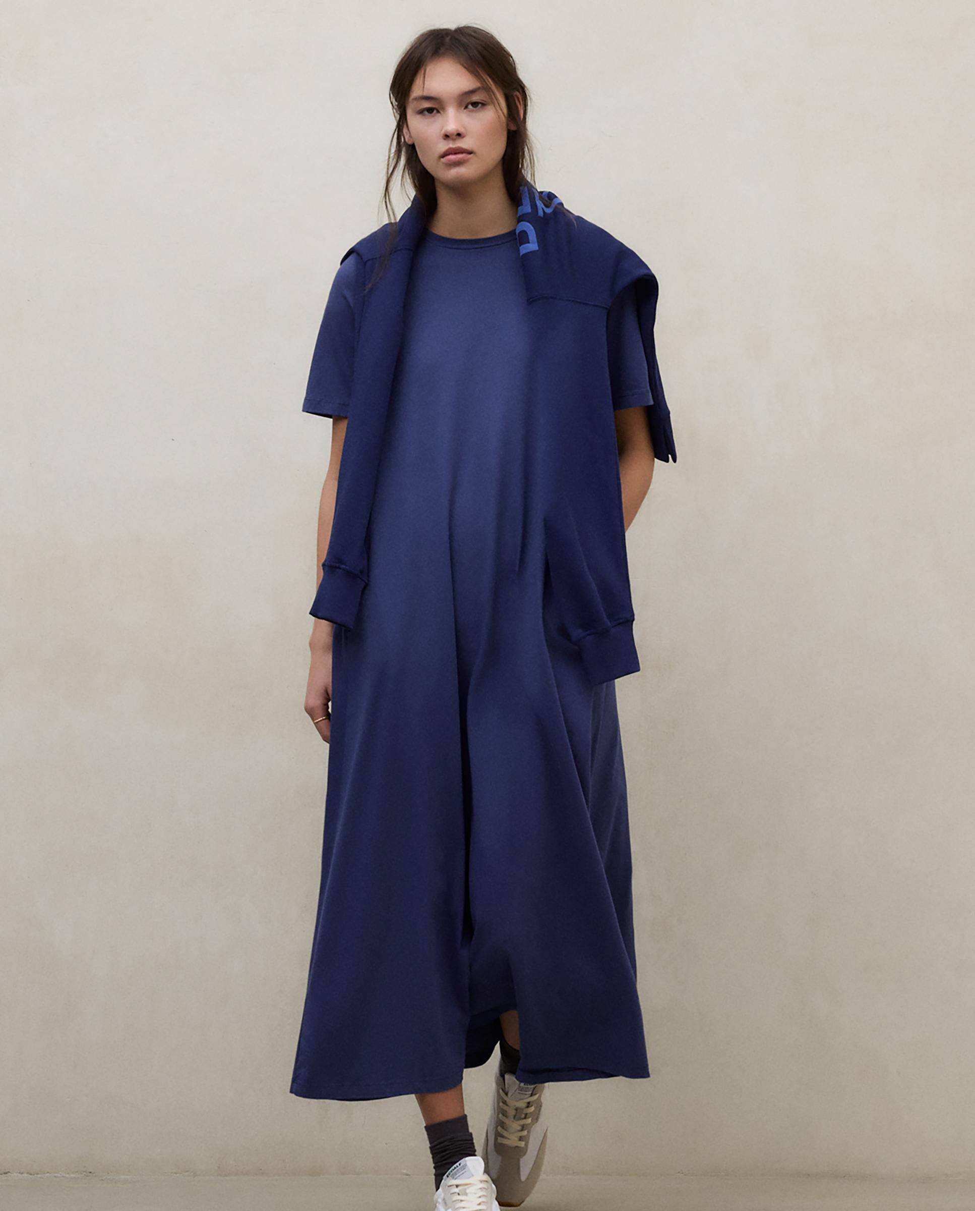 Vestido de corte holgado y cuello redondo - Ecoalf - Azul Azul-2