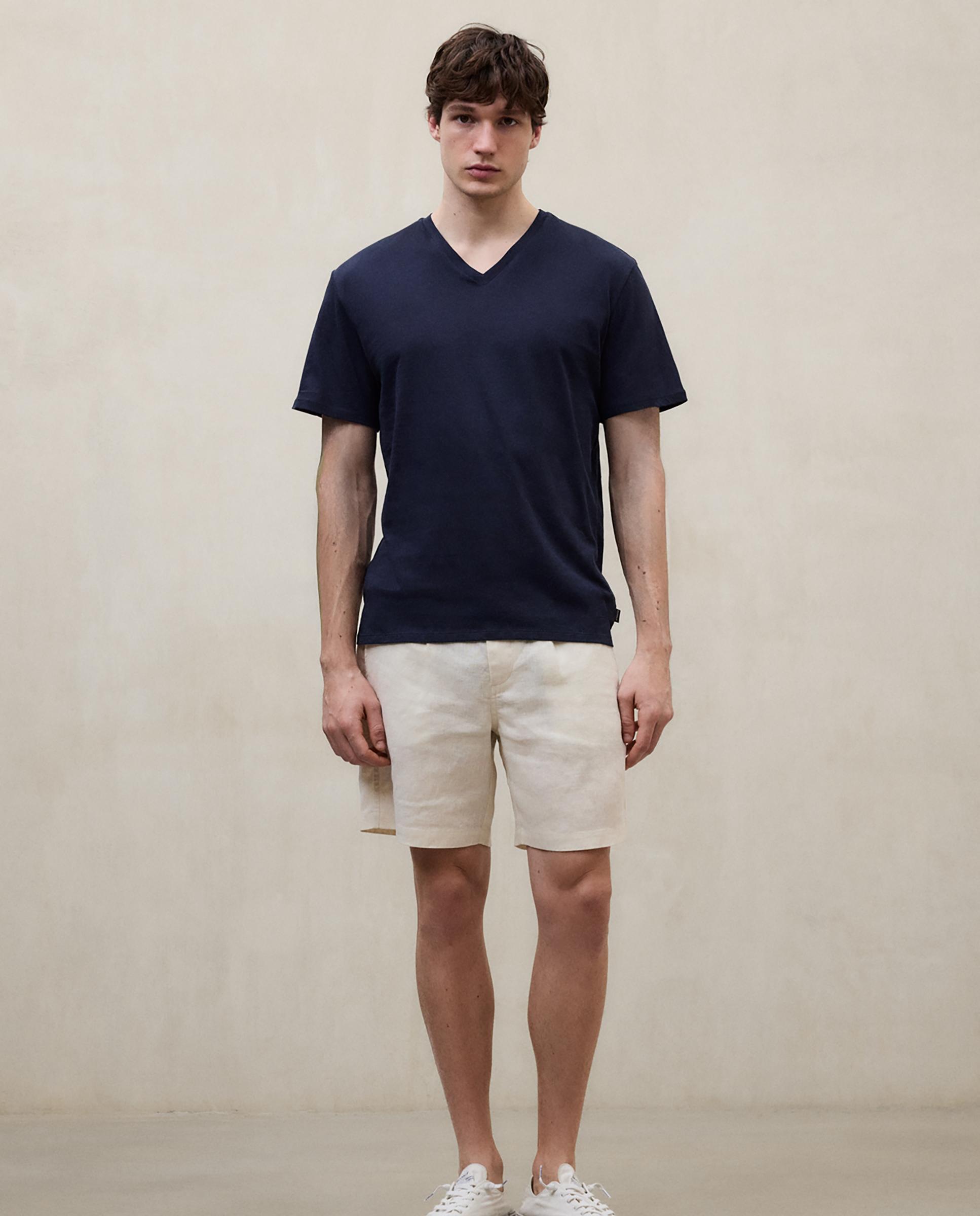 Ecoalf - Camiseta de manga corta de hombre de algodón con cuello en V.