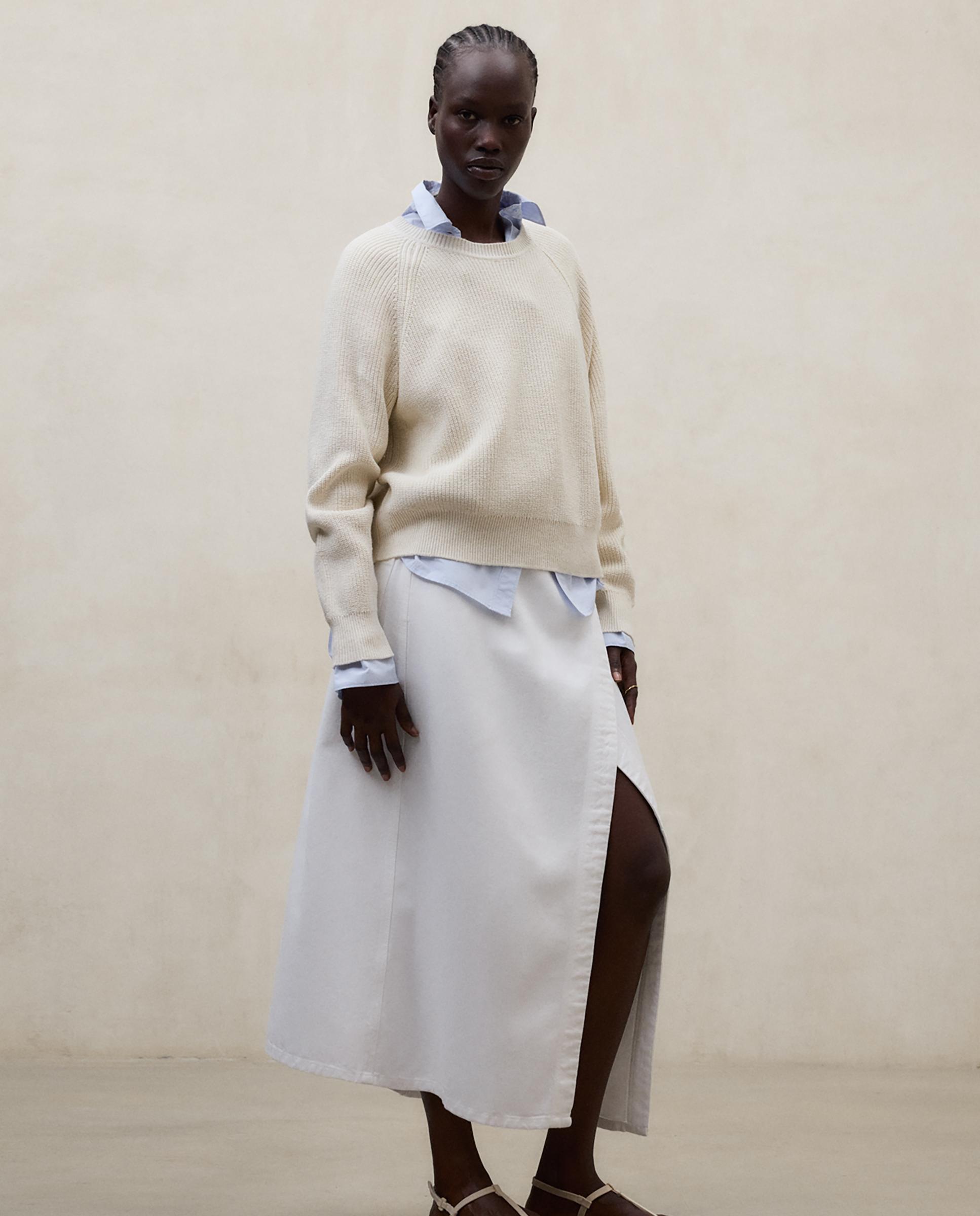 Ecoalf - Jersey de mujer de algodón con mangas raglán.