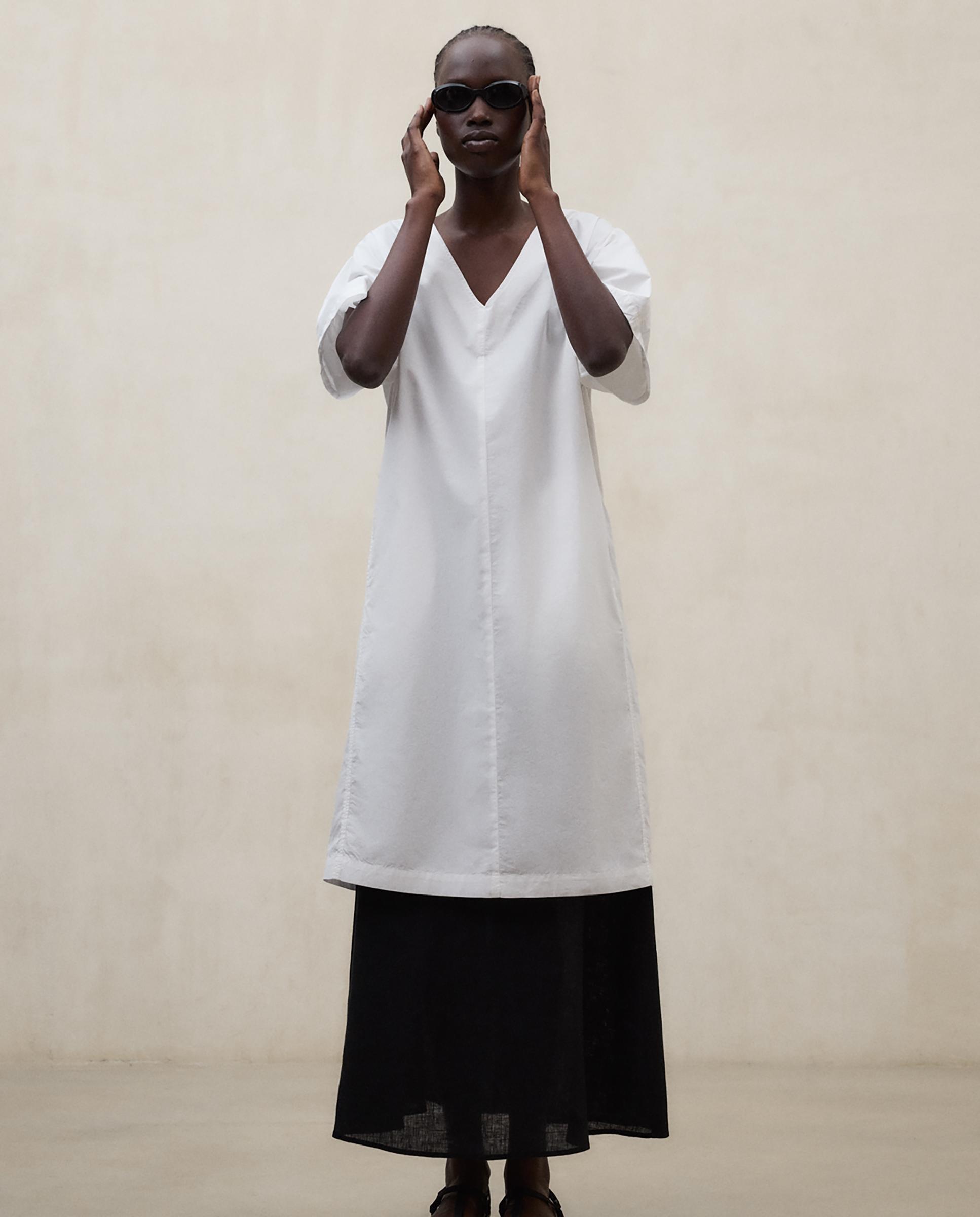 Ecoalf - Vestido midi oversize con manga kimono.