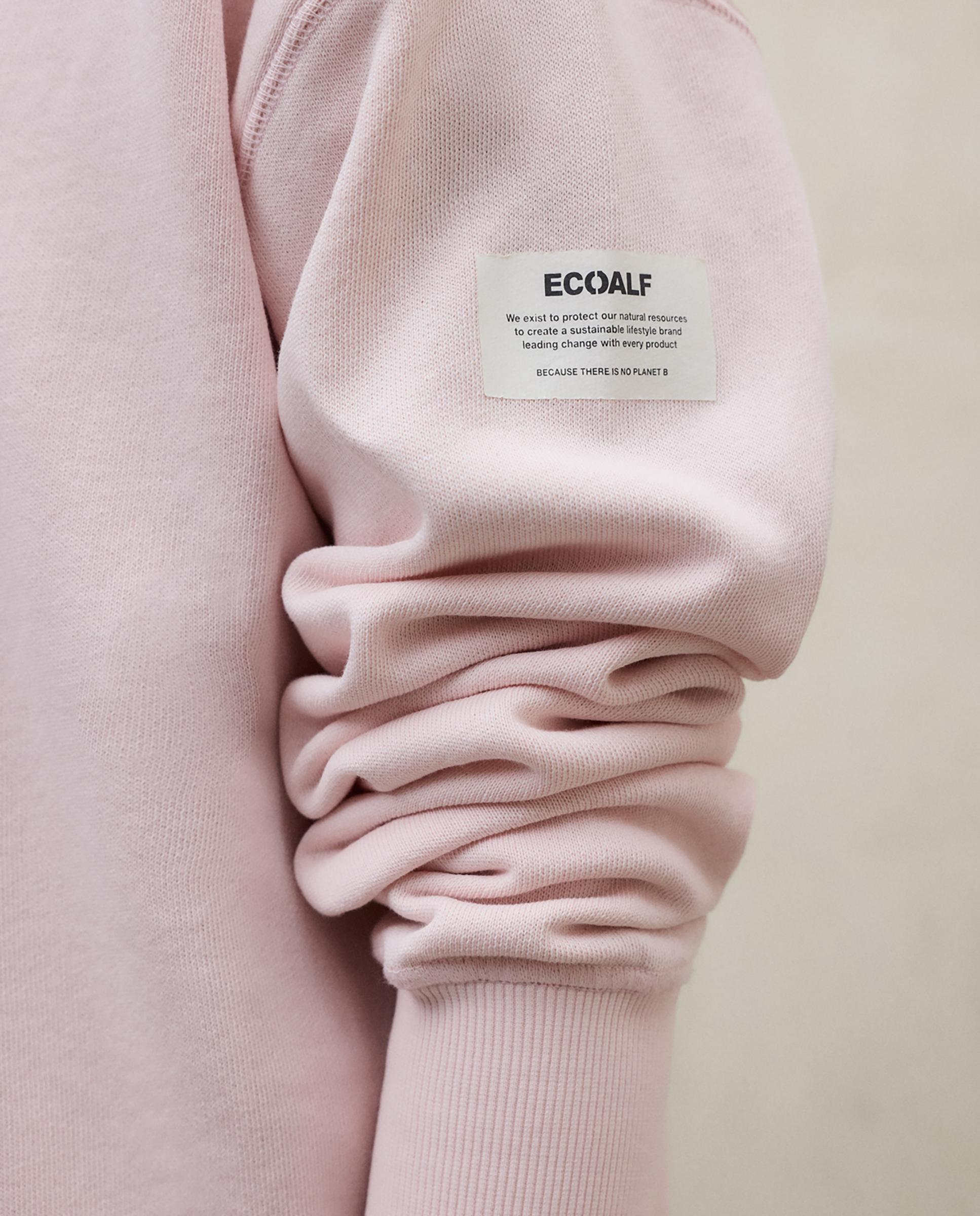 Sudadera de mujer, con cuello redondo. - Ecoalf - Rosa claro Rosa claro-3
