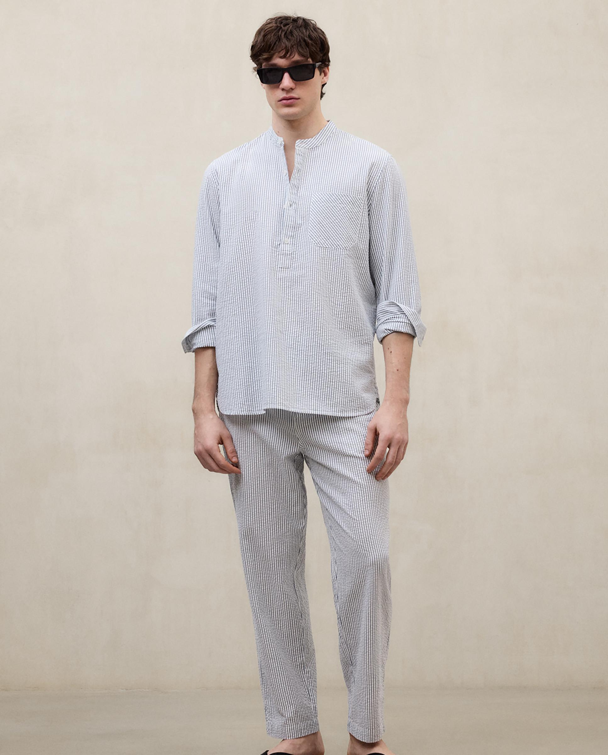 Ecoalf - Chino de hombre de corte relajado estampado en rayas.