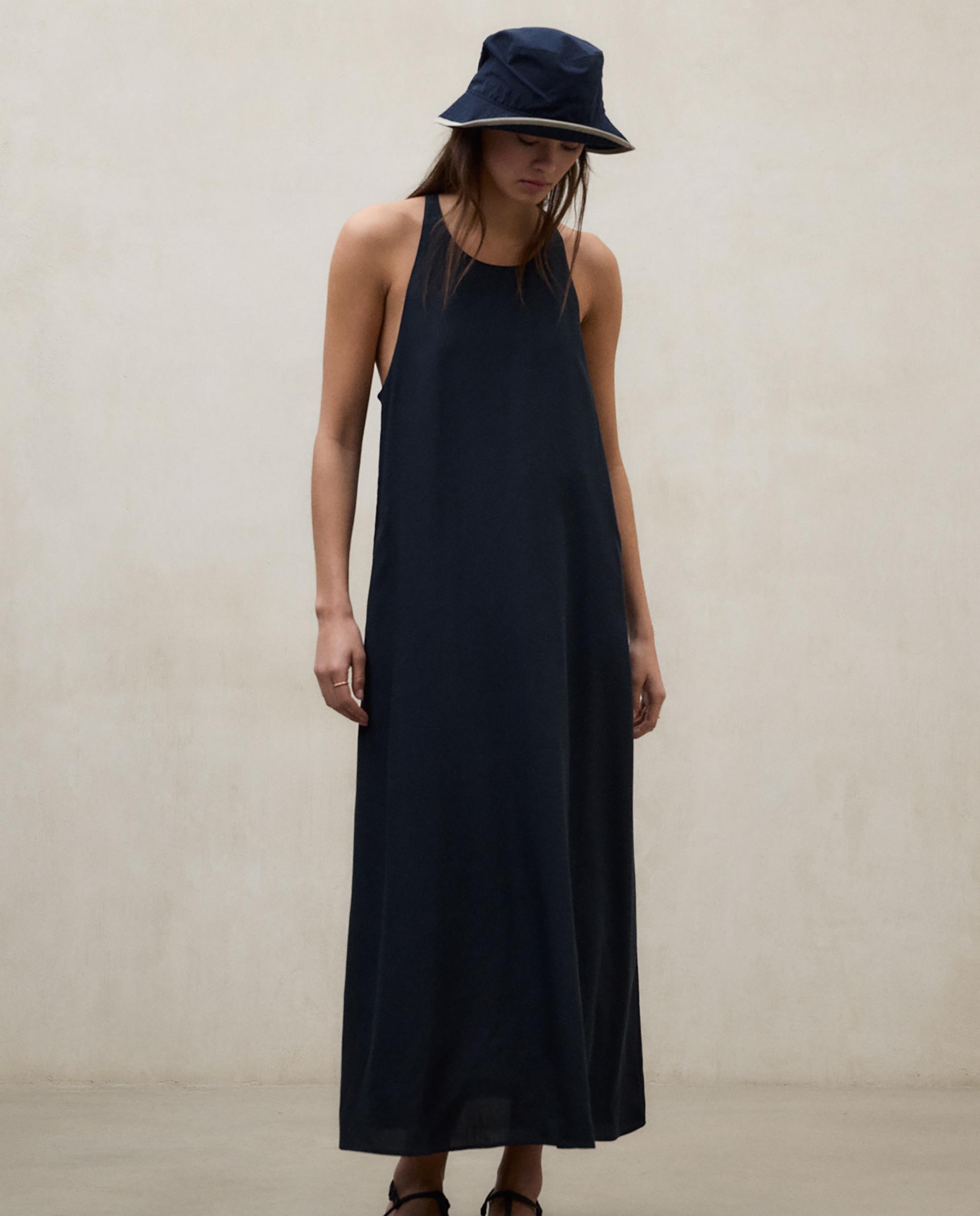 Ecoalf - Vestido largo con tirantes ajuntables y bolsillos laterales.