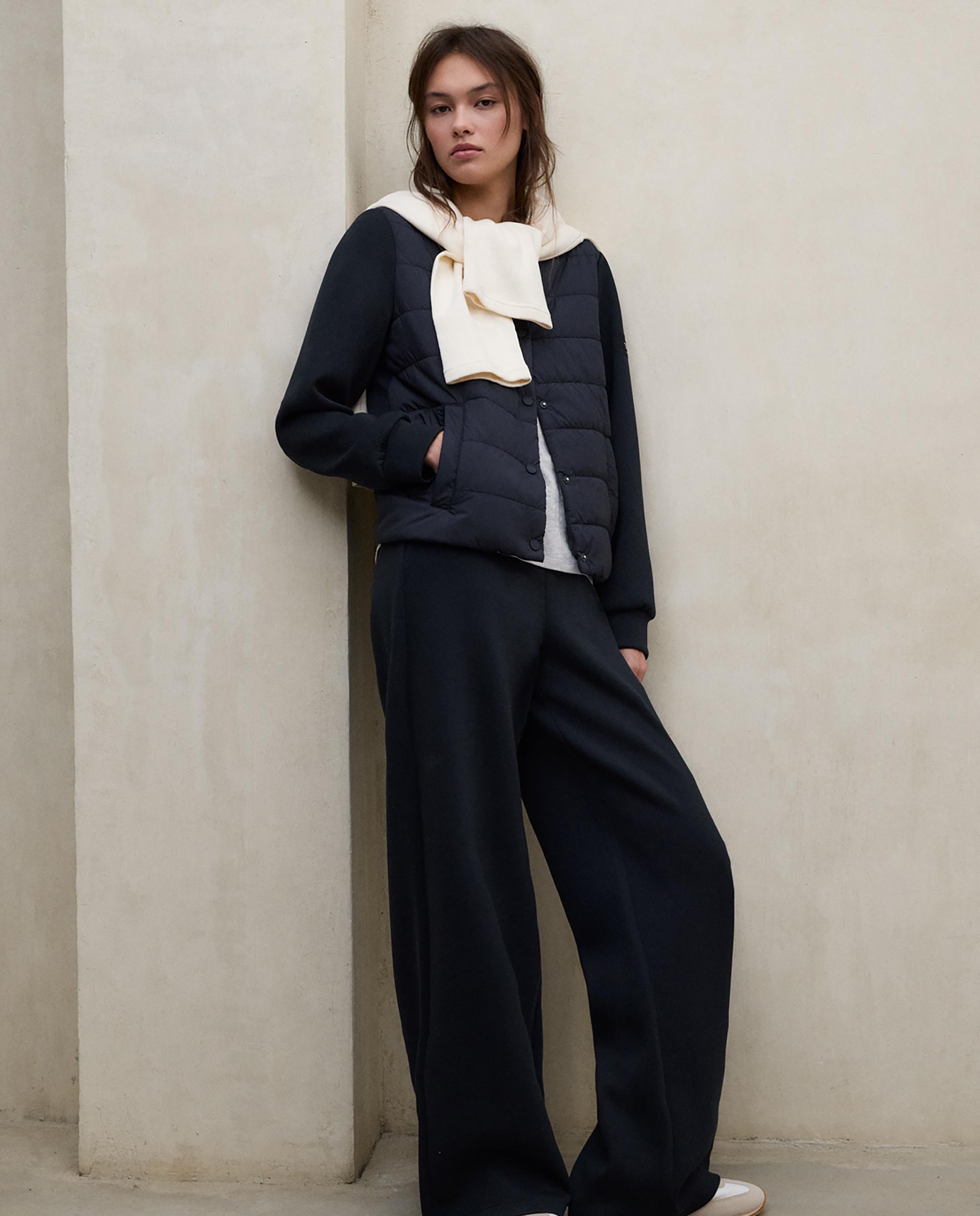 Ecoalf - Pantalón ancho de mujer con banda elástica en cintura.