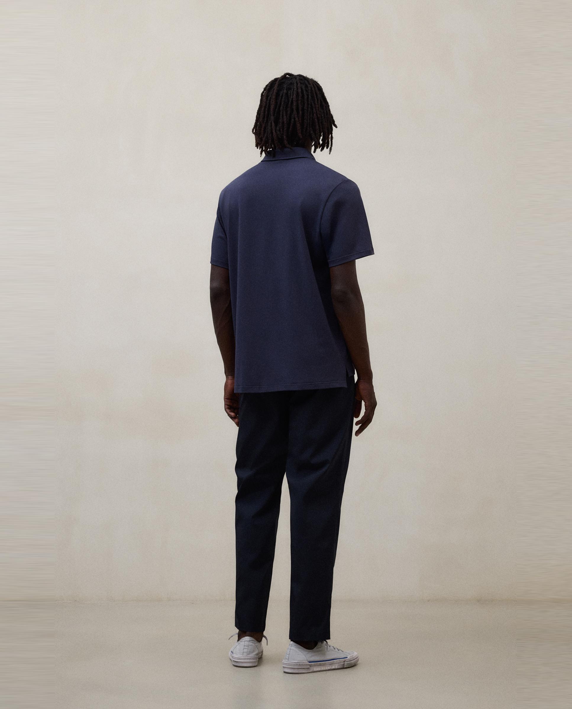 Pantalón de vestir de hombre de corte relajado con pinzas - Ecoalf - Azul marino Azul marino-3