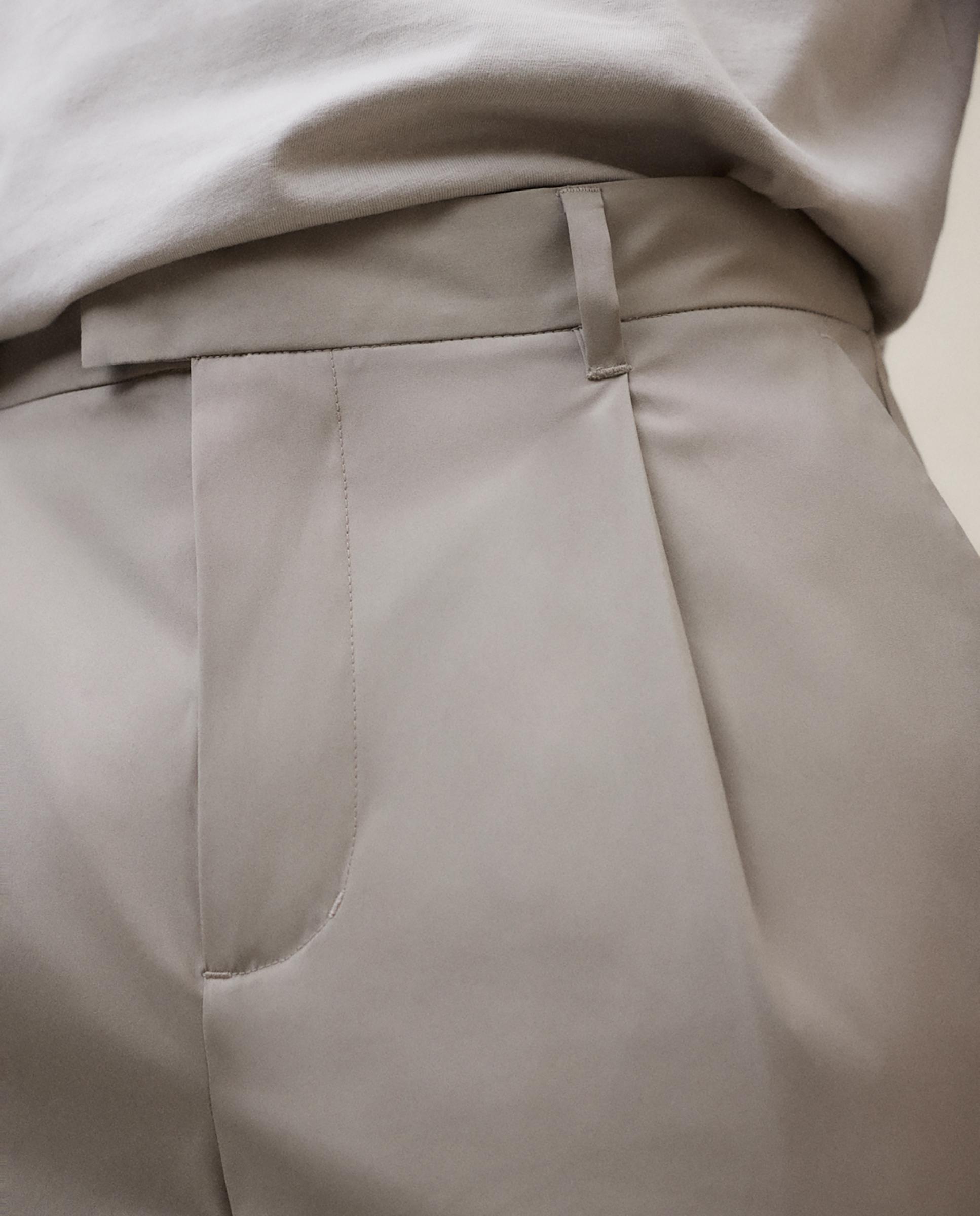 Pantalón de vestir de hombre de corte relajado con pinzas - Ecoalf - Beige Beige-2
