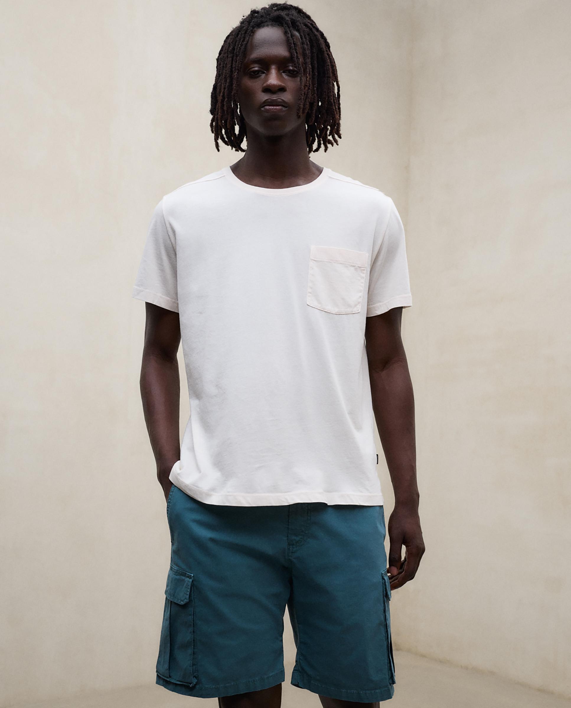 Pantalón corto cargo de hombre de tiro medio en algodón - Ecoalf - Verde azulado Verde azulado-4