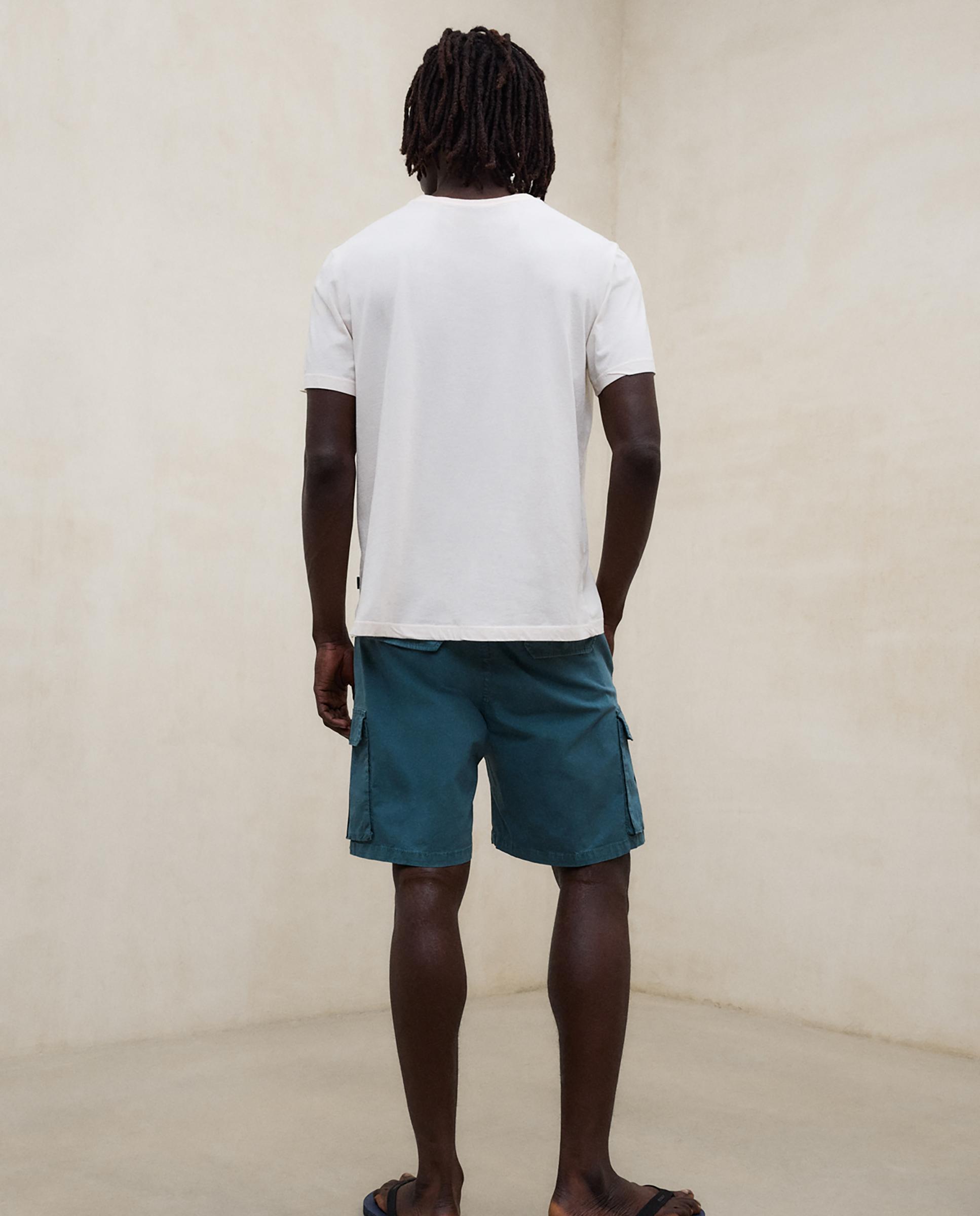 Pantalón corto cargo de hombre de tiro medio en algodón - Ecoalf - Verde azulado Verde azulado-5