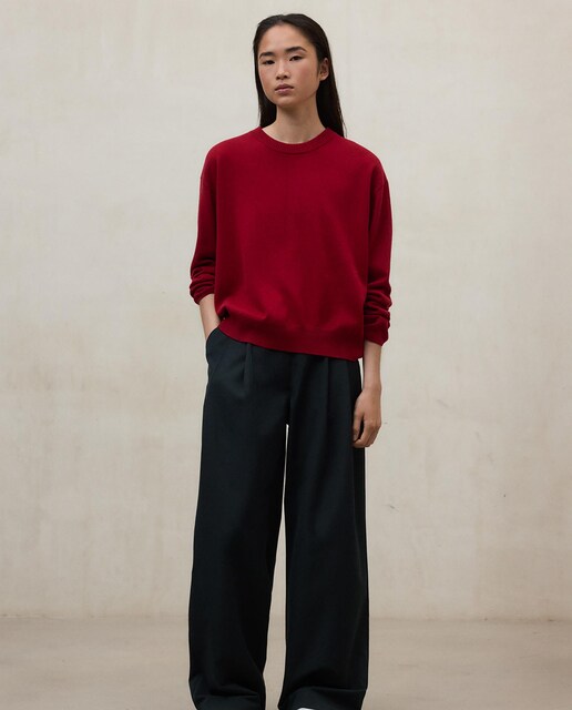 Imagen 0 de Jersey de mujer de punto fino y cuello redondo