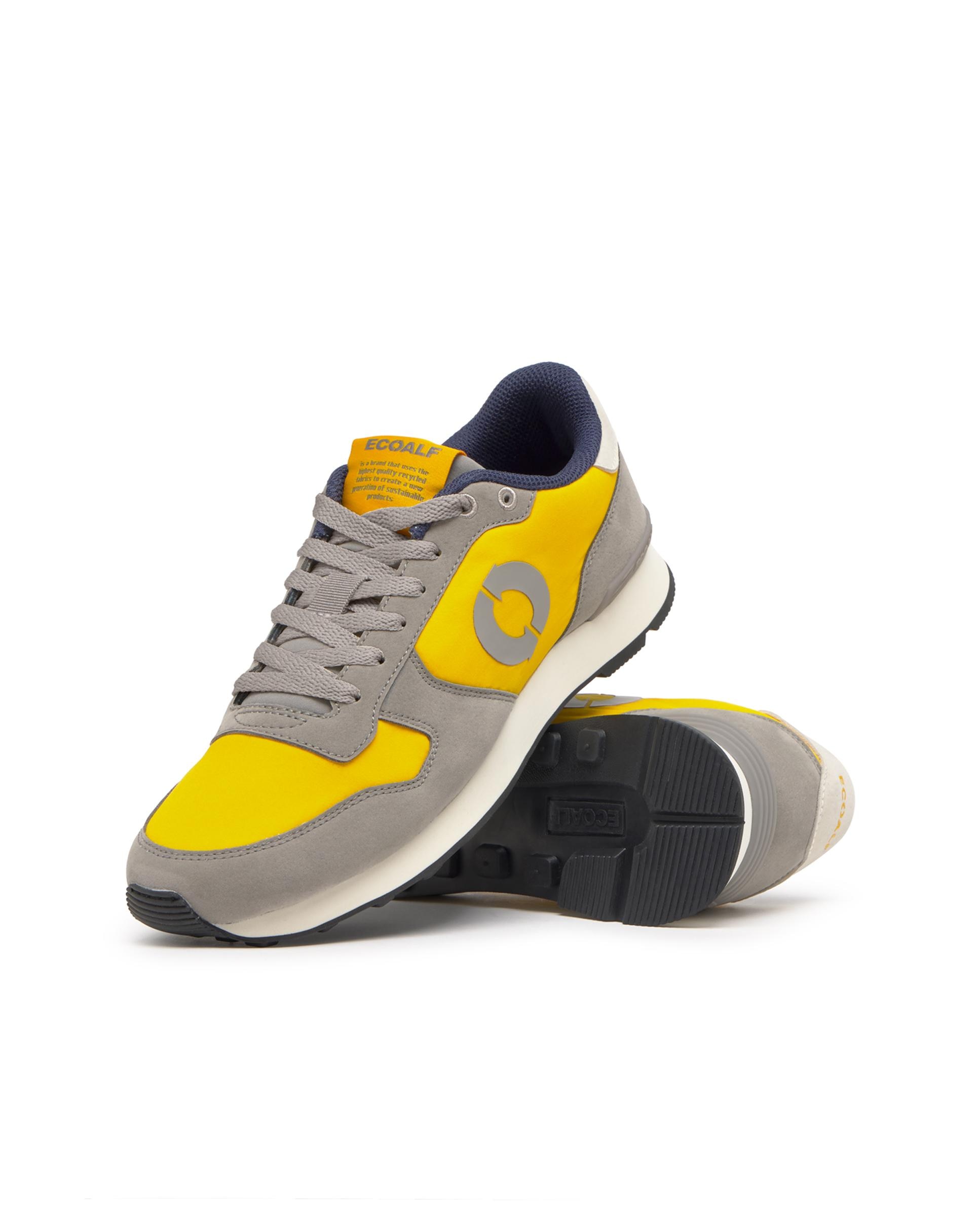 Zapatilla modelo UCLA de hombre 100% poliamida reciclada - Ecoalf - Gris / Amarillo Gris / Amarillo-2