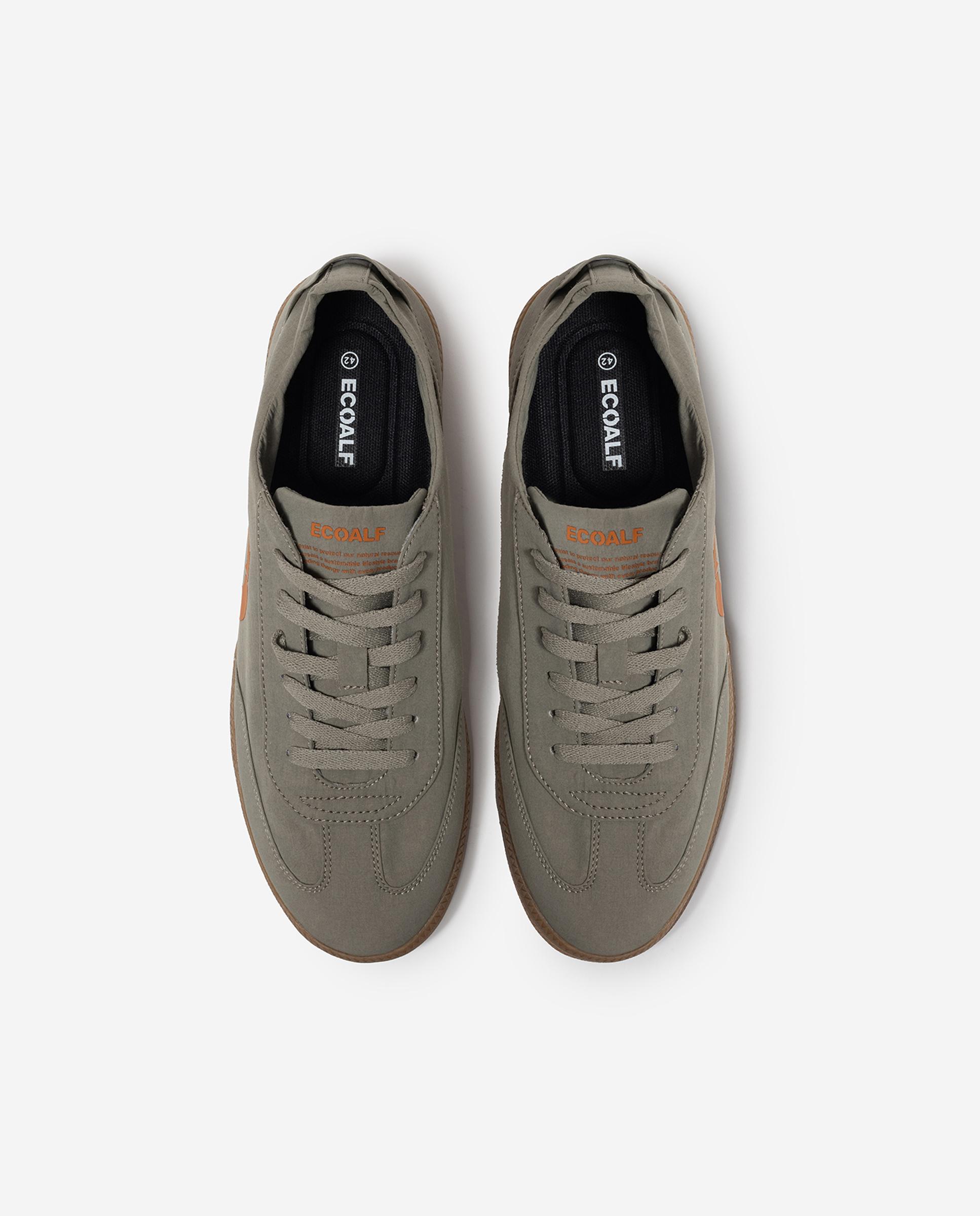 Zapatillas deportivas de hombre ligeras con cierre de cordones - Ecoalf - Verde pardo Verde pardo-3
