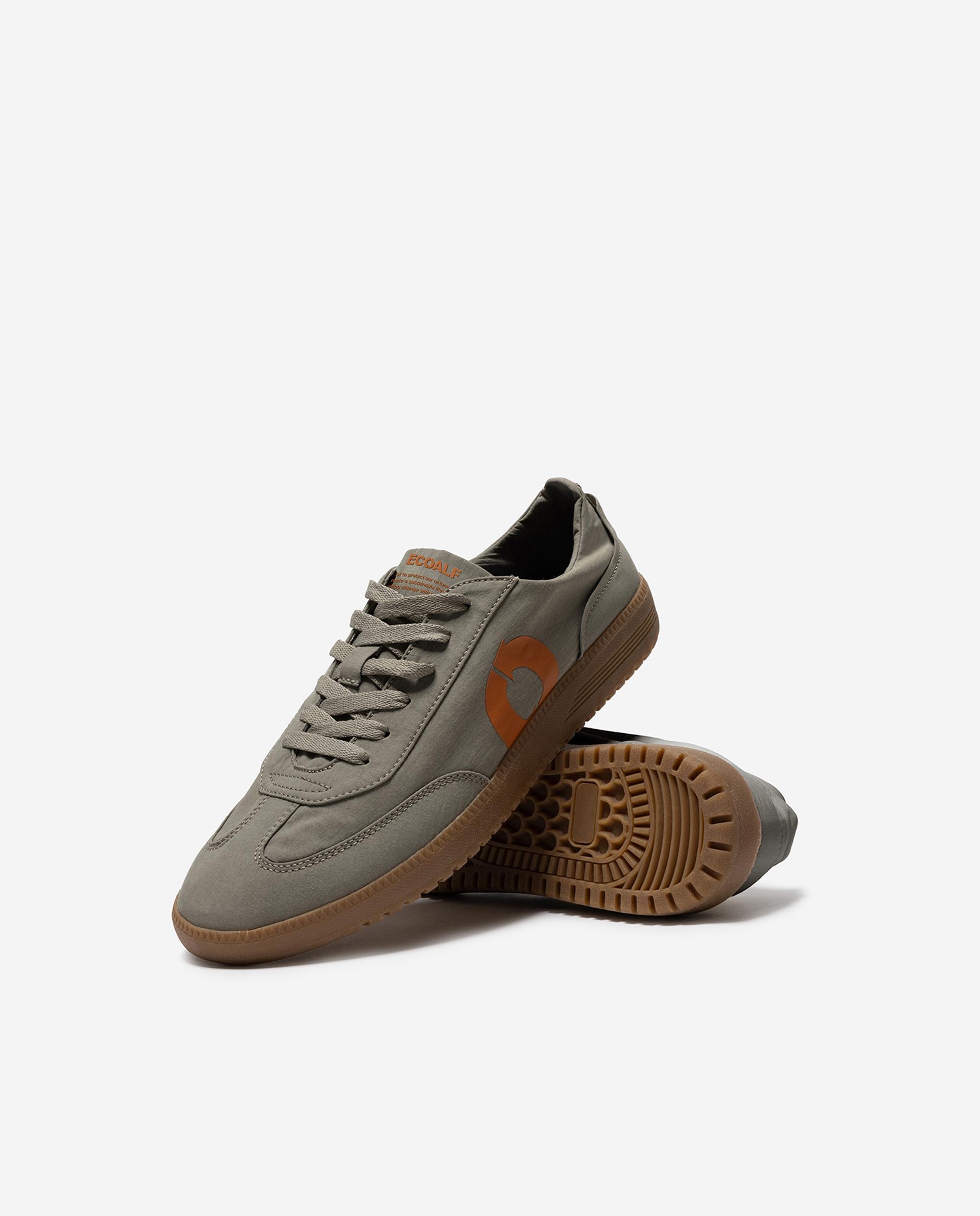 Zapatillas deportivas de hombre ligeras con cierre de cordones - Ecoalf - Verde pardo Verde pardo-4