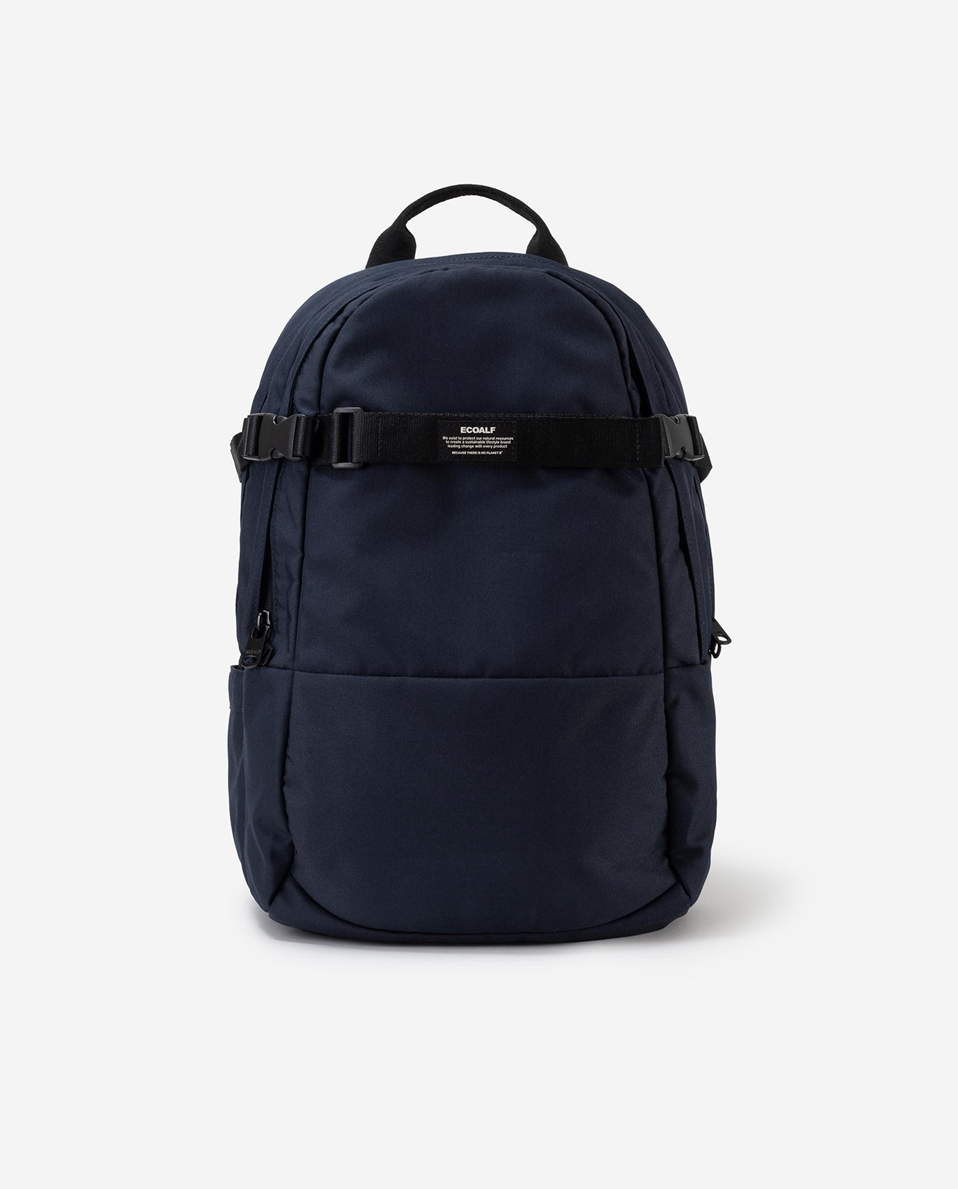 Mochila de hombre con logo en parte delantera. - Ecoalf - Azul marino Azul marino-1