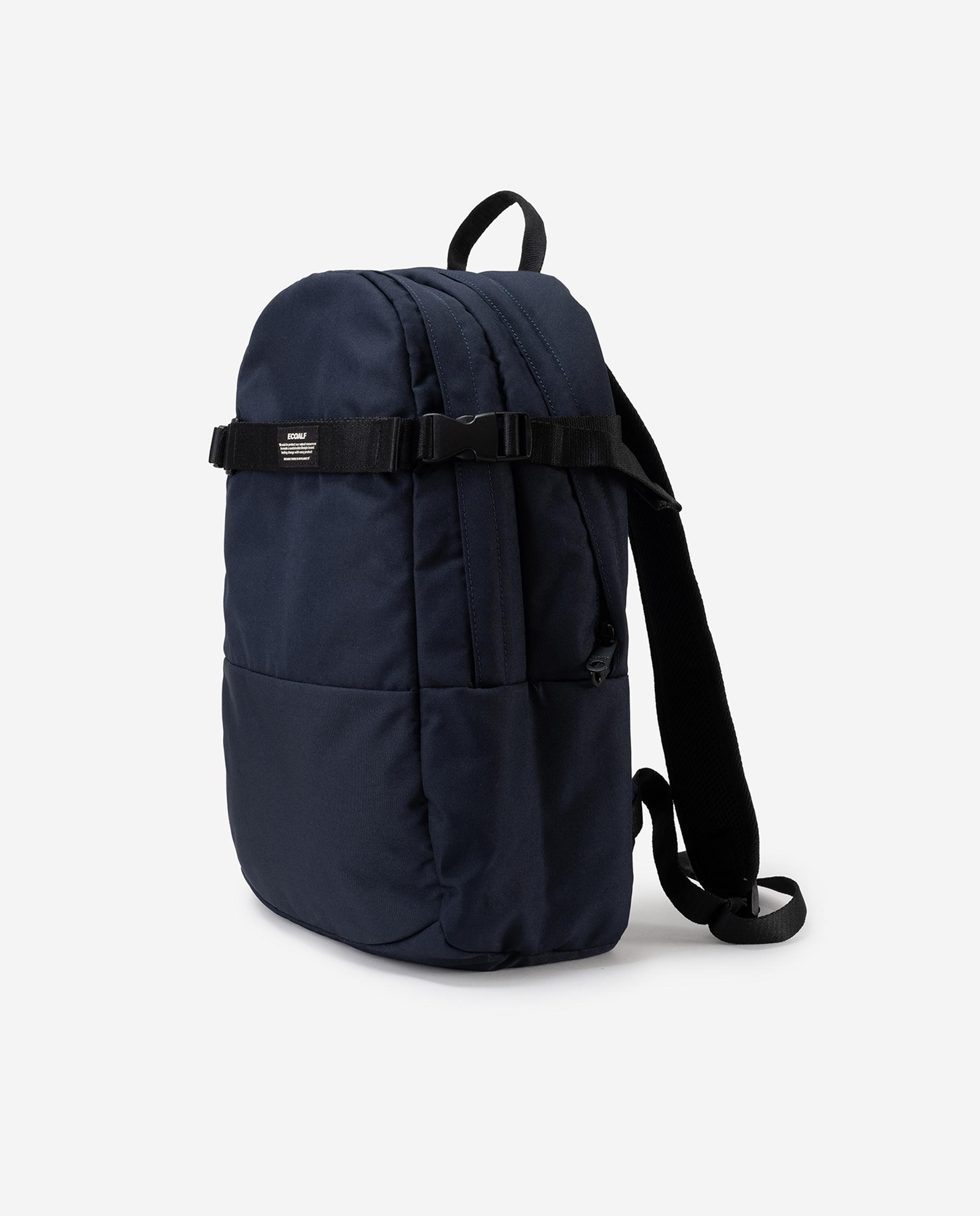 Mochila de hombre con logo en parte delantera. - Ecoalf - Azul marino Azul marino-4