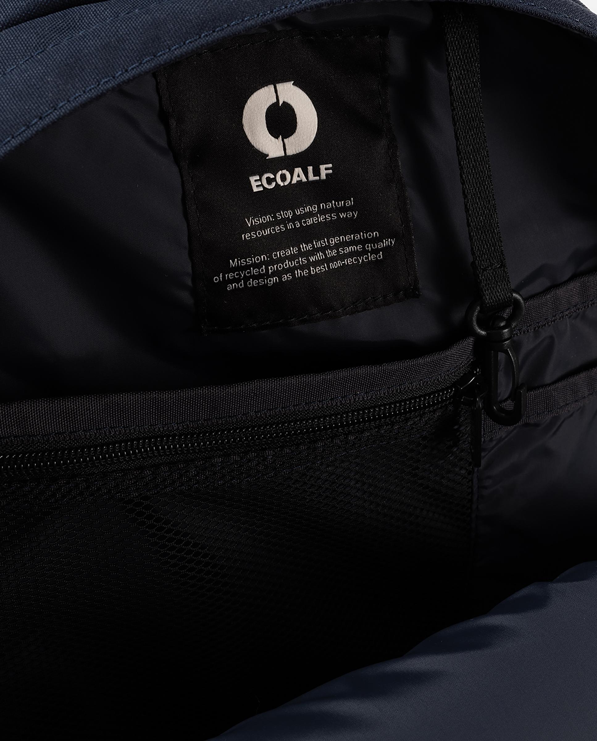 Mochila de hombre con logo en parte delantera. - Ecoalf - Azul marino Azul marino-5