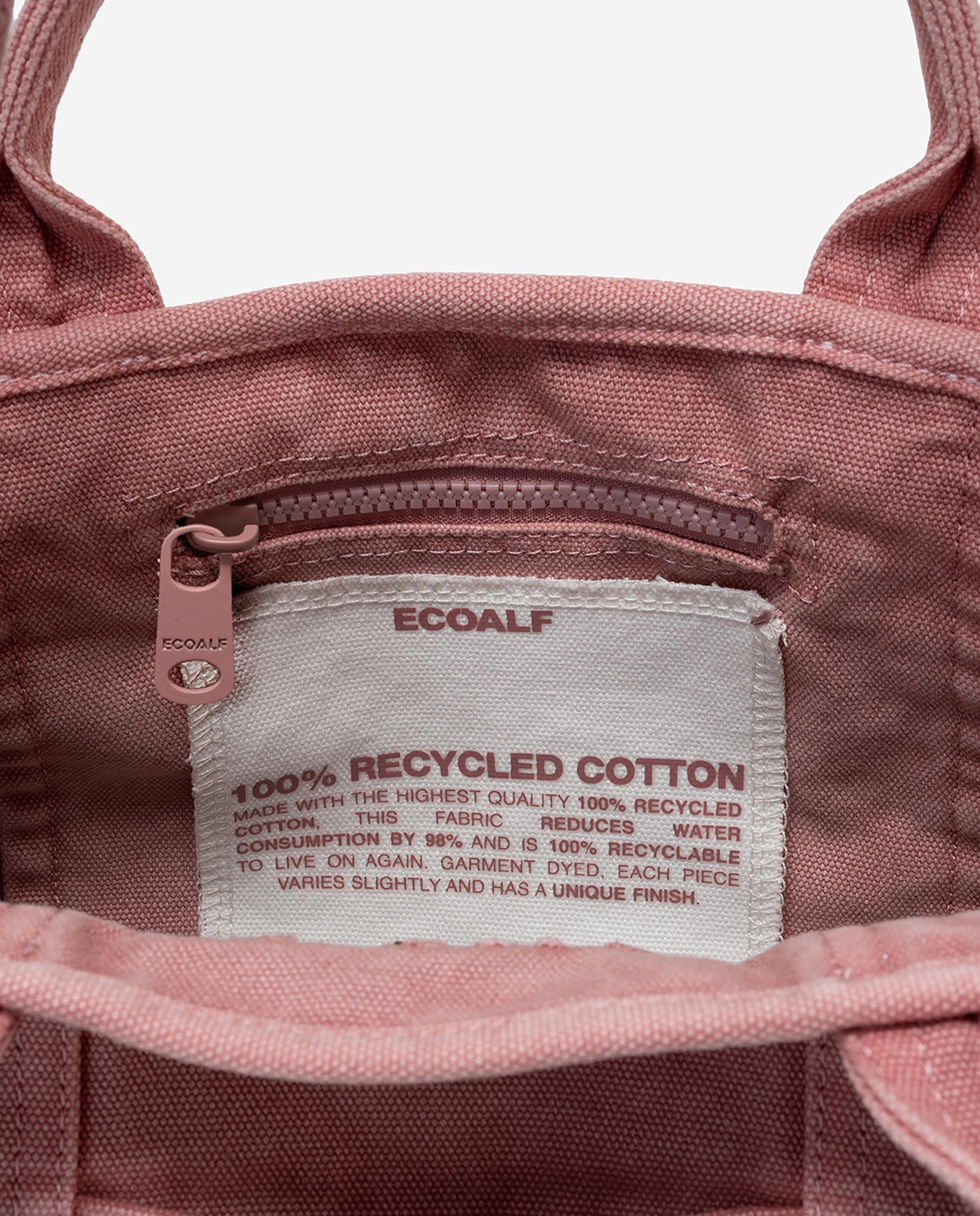 Bandolera unisex con acabado garment dyed - Ecoalf - Rosa Rosa-2