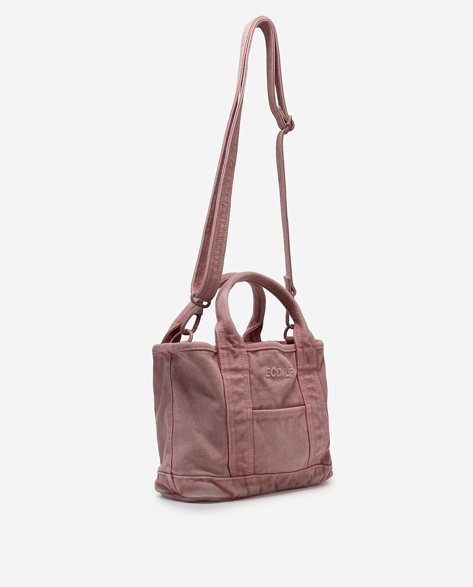 Bandolera unisex con acabado garment dyed - Ecoalf - Rosa Rosa-5