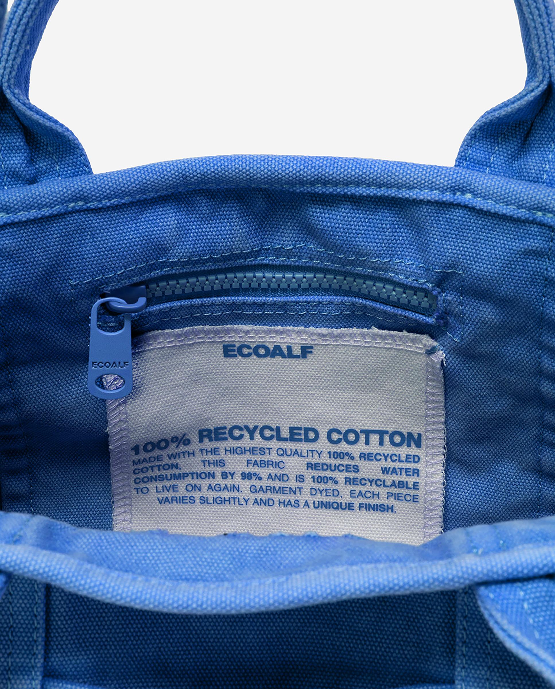 Bandolera unisex con acabado garment dyed - Ecoalf - Azul Azul-2