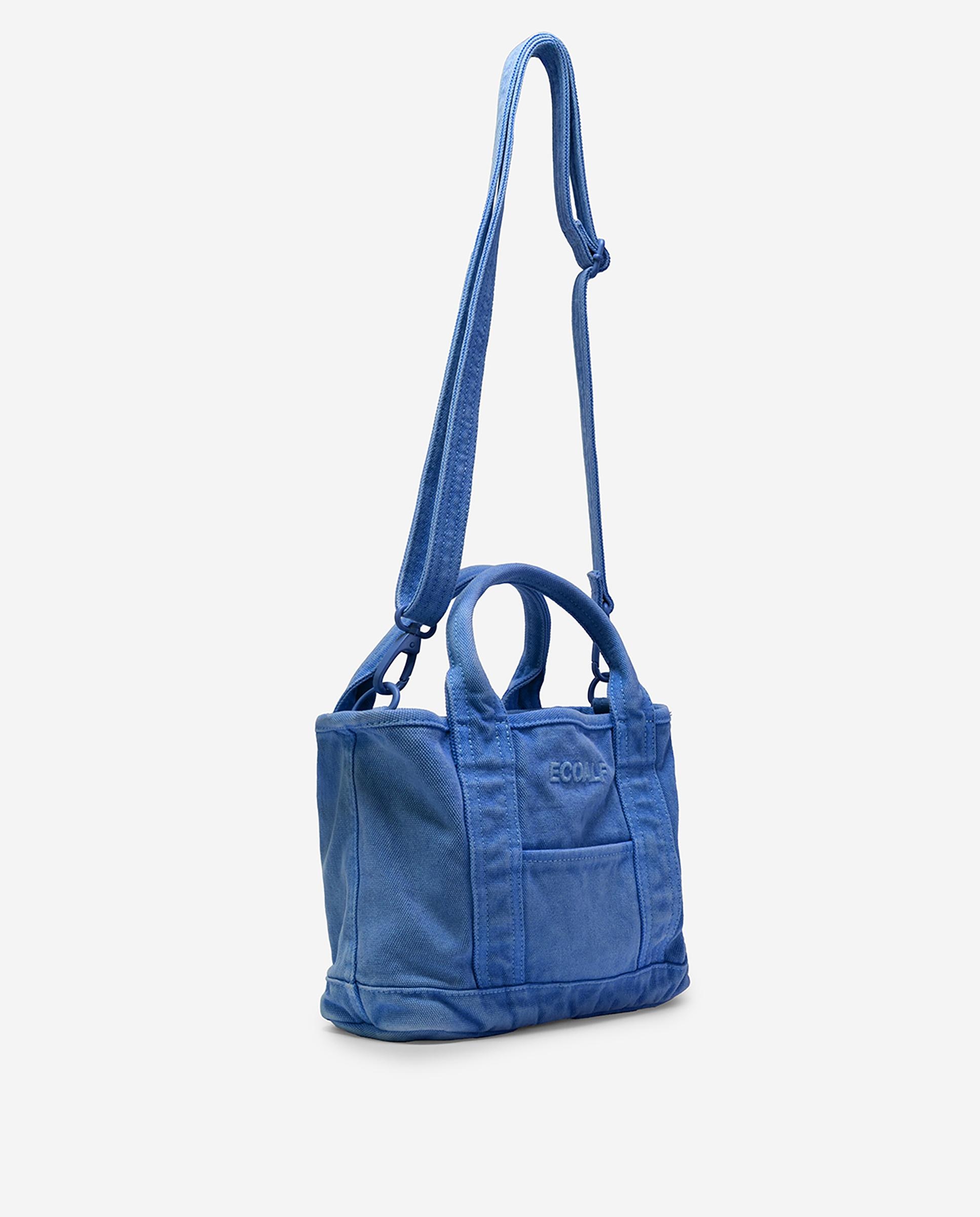 Bandolera unisex con acabado garment dyed - Ecoalf - Azul Azul-5