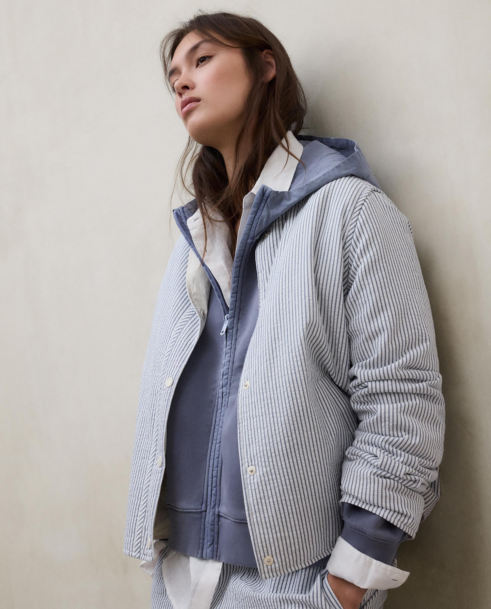 Chaqueta de mujer reversible con corte regular - Ecoalf - Azul Azul-3