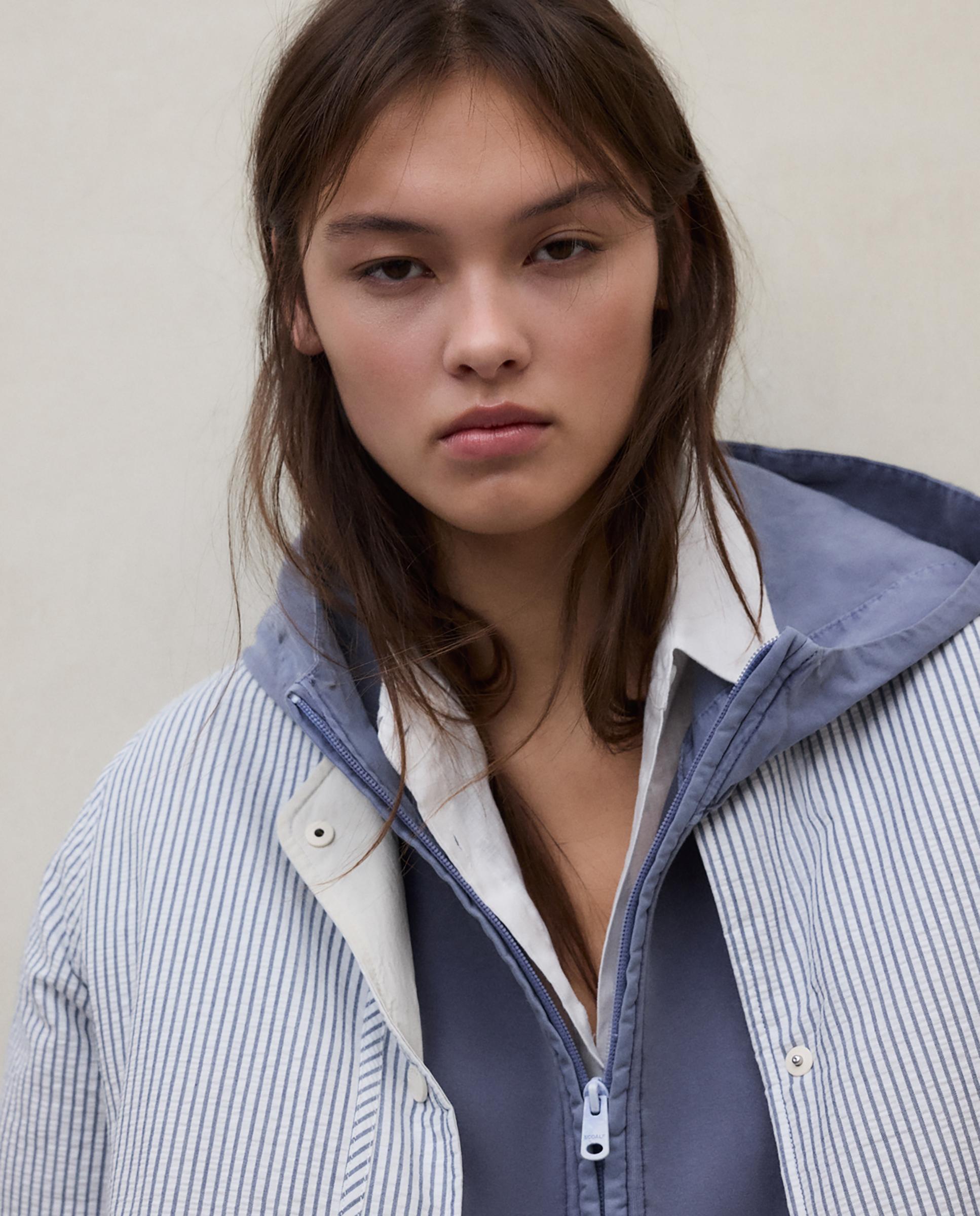 Chaqueta de mujer reversible con corte regular - Ecoalf - Azul Azul-4
