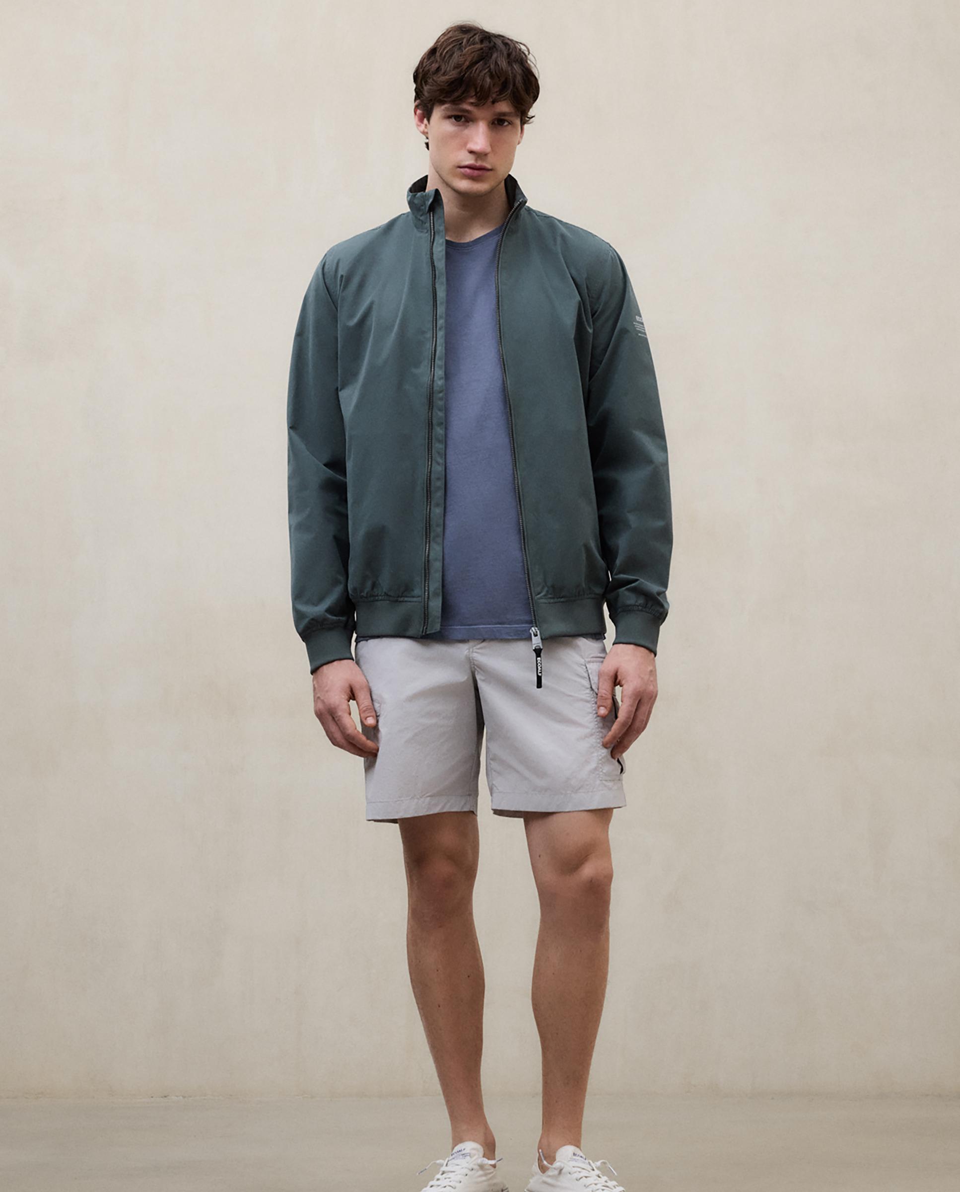 Chaqueta de hombre corta de cuello alto - Ecoalf - Verde oscuro Verde oscuro-1