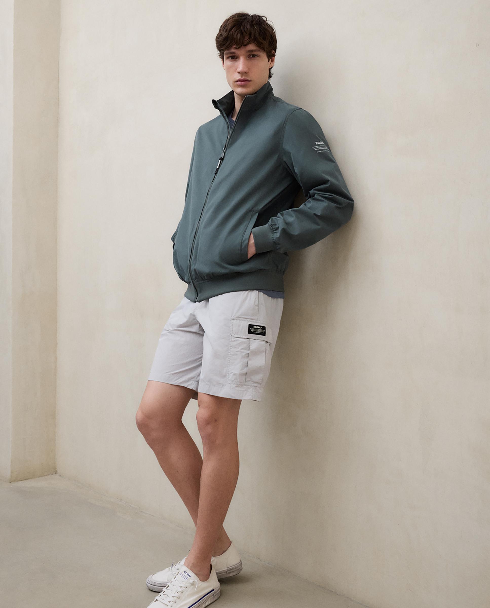 Chaqueta de hombre corta de cuello alto - Ecoalf - Verde oscuro Verde oscuro-5
