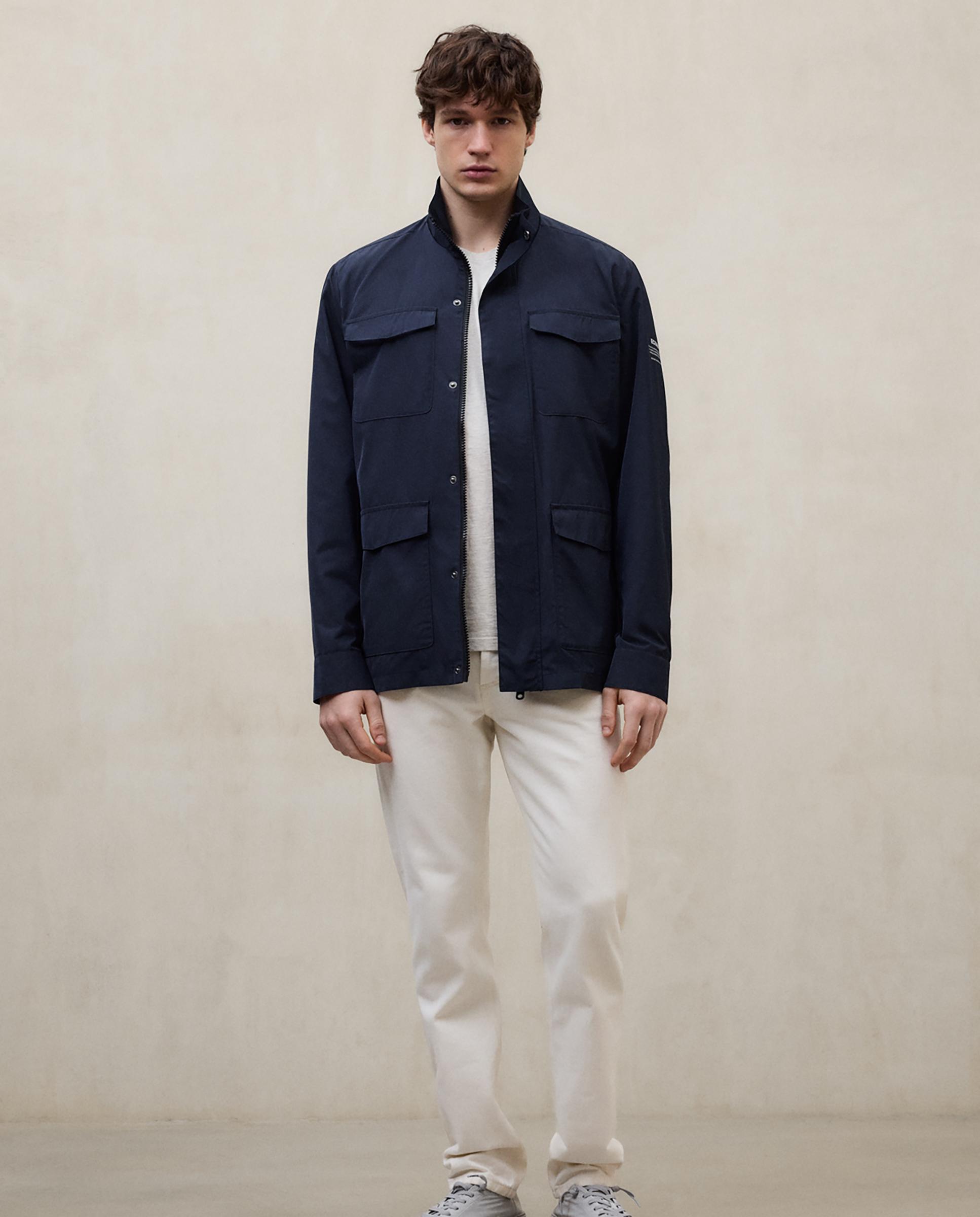Imagen 0 de Chaqueta de hombre regular fit con bolsillos en el pecho Azul marino