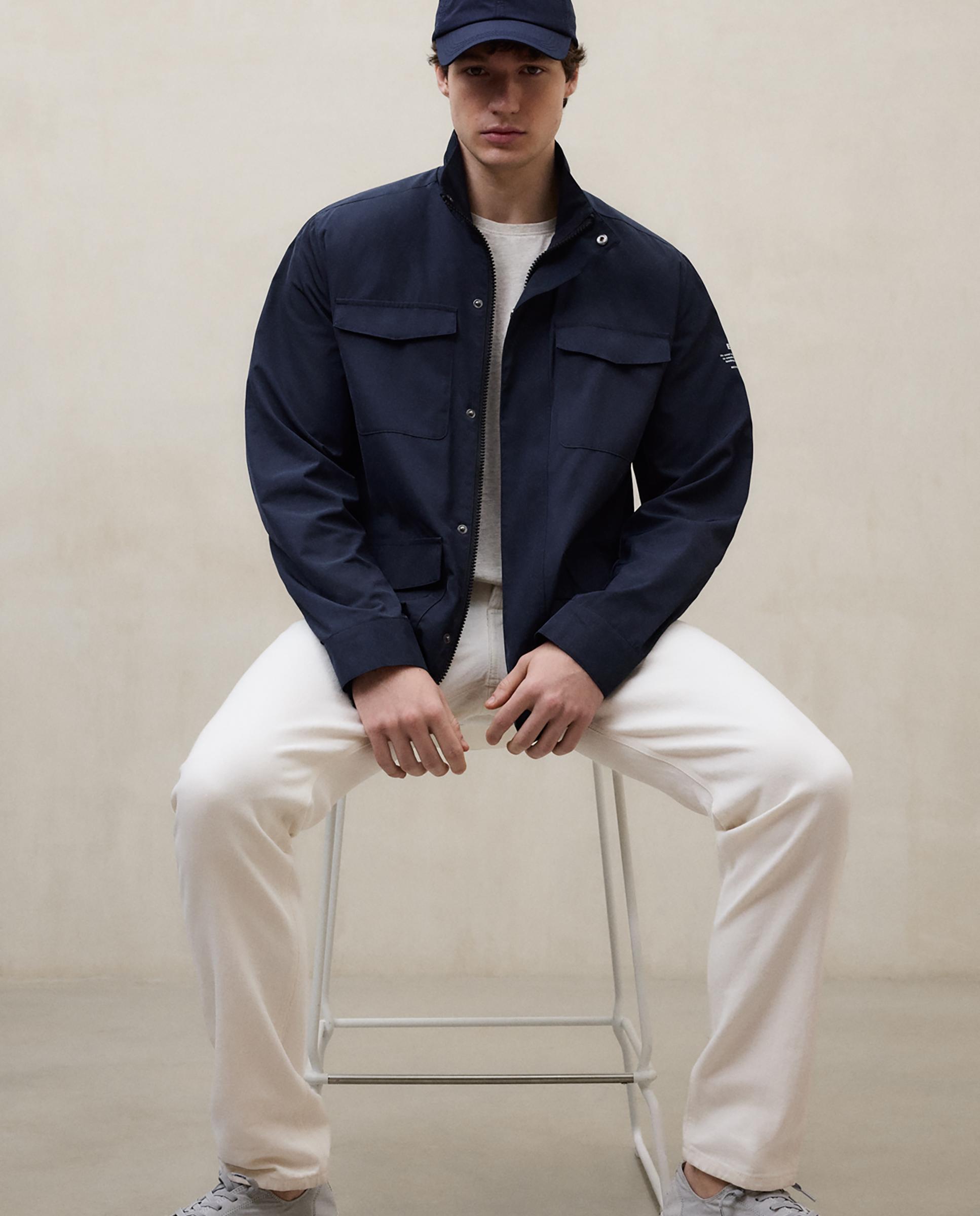 Chaqueta de hombre regular fit con bolsillos en el pecho - Ecoalf - Azul marino Azul marino-7