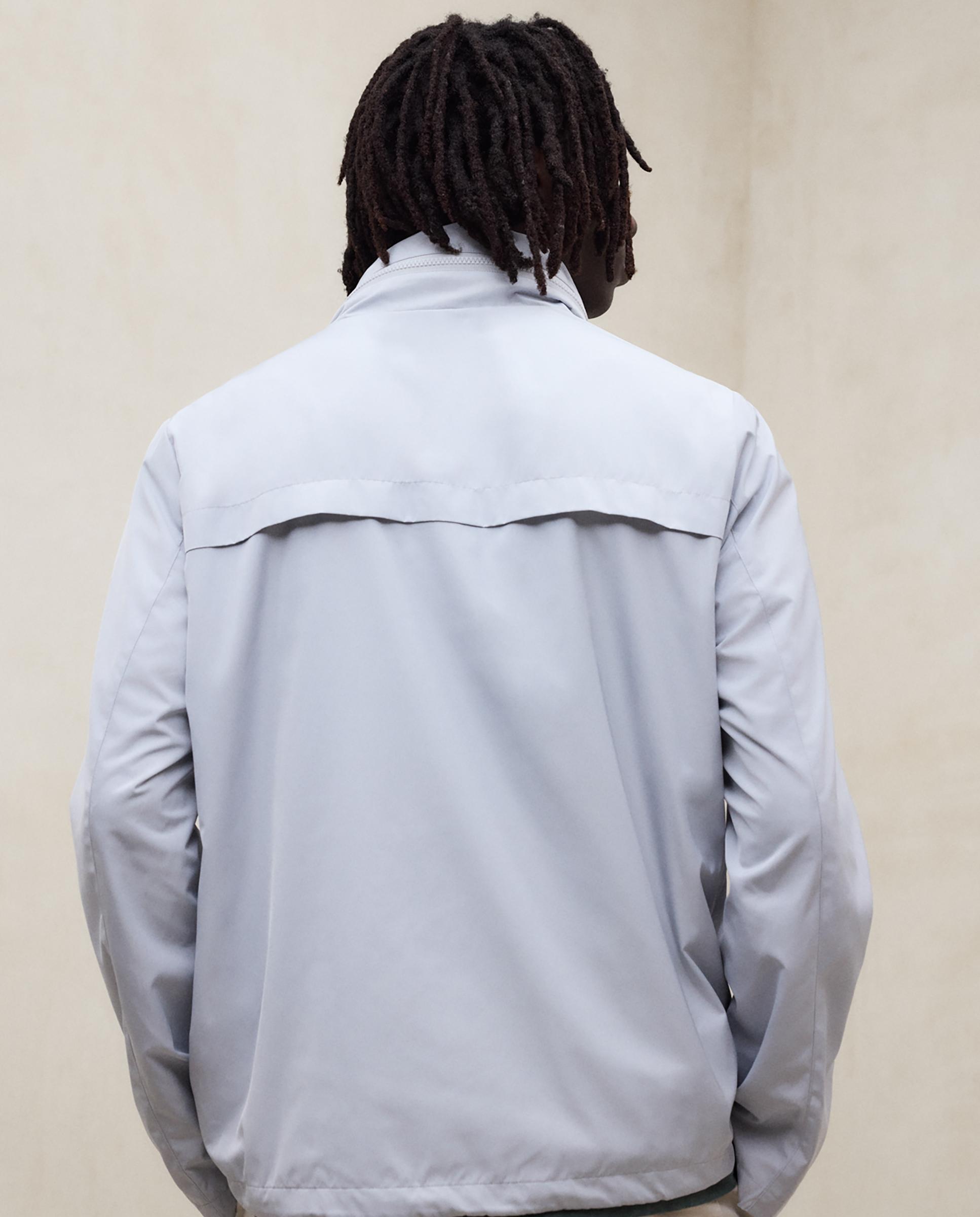Chaqueta de hombre con capucha plegada y cierre cremallera - Ecoalf - Gris claro Gris claro-5