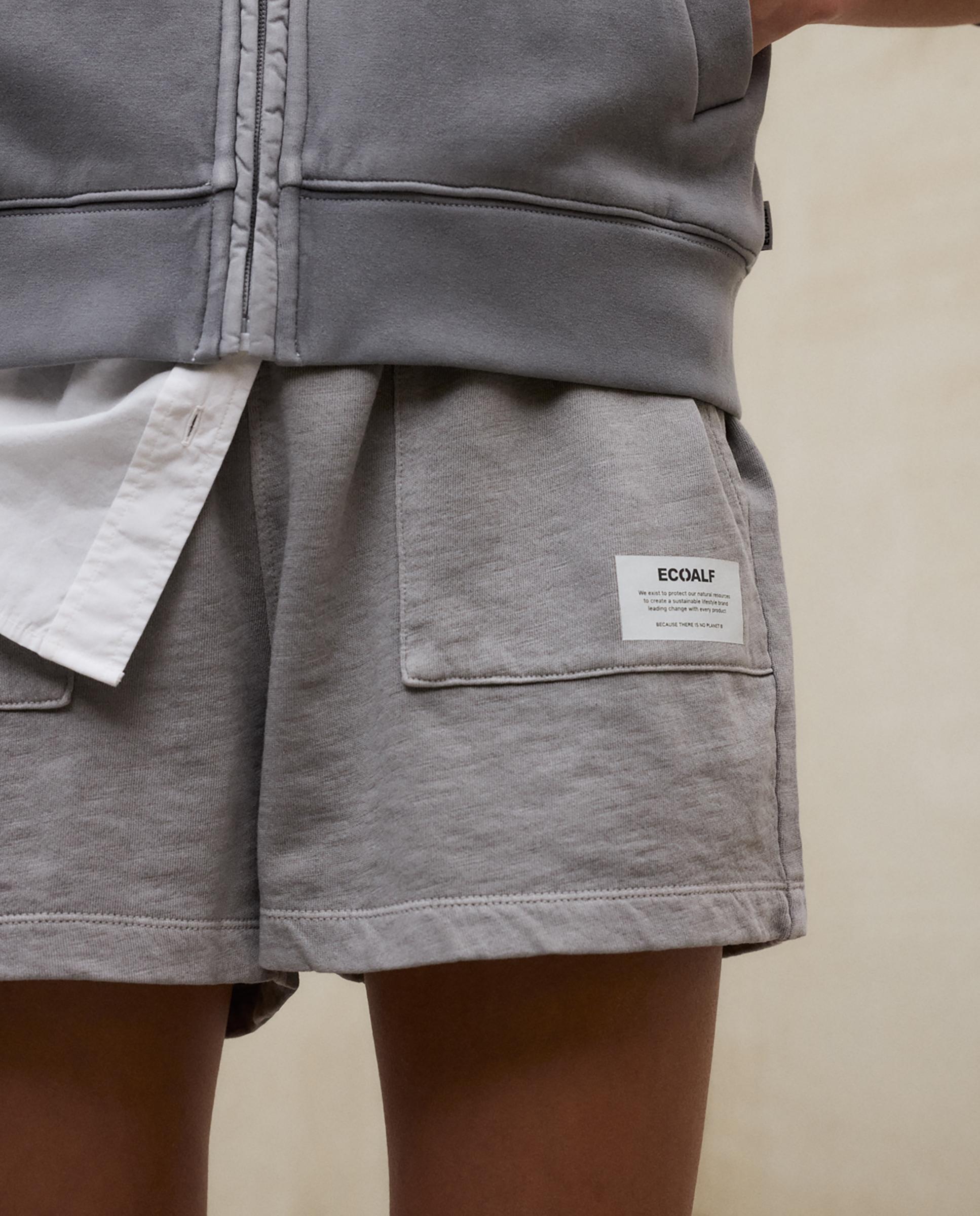 Short de mujer de algodón con cintura elástica - Ecoalf - Gris oscuro Gris oscuro-2